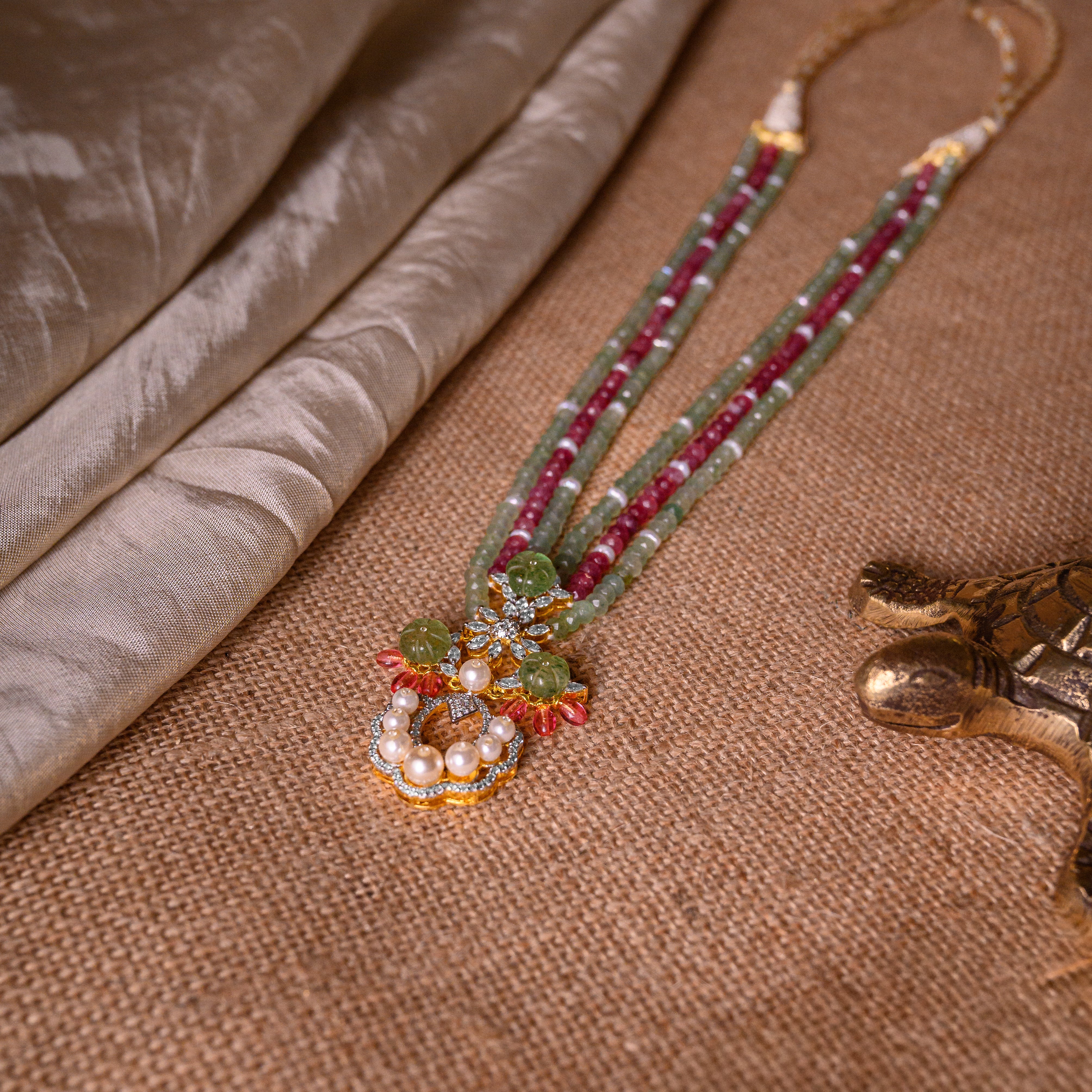 Bloomline Polki Pendant Mala