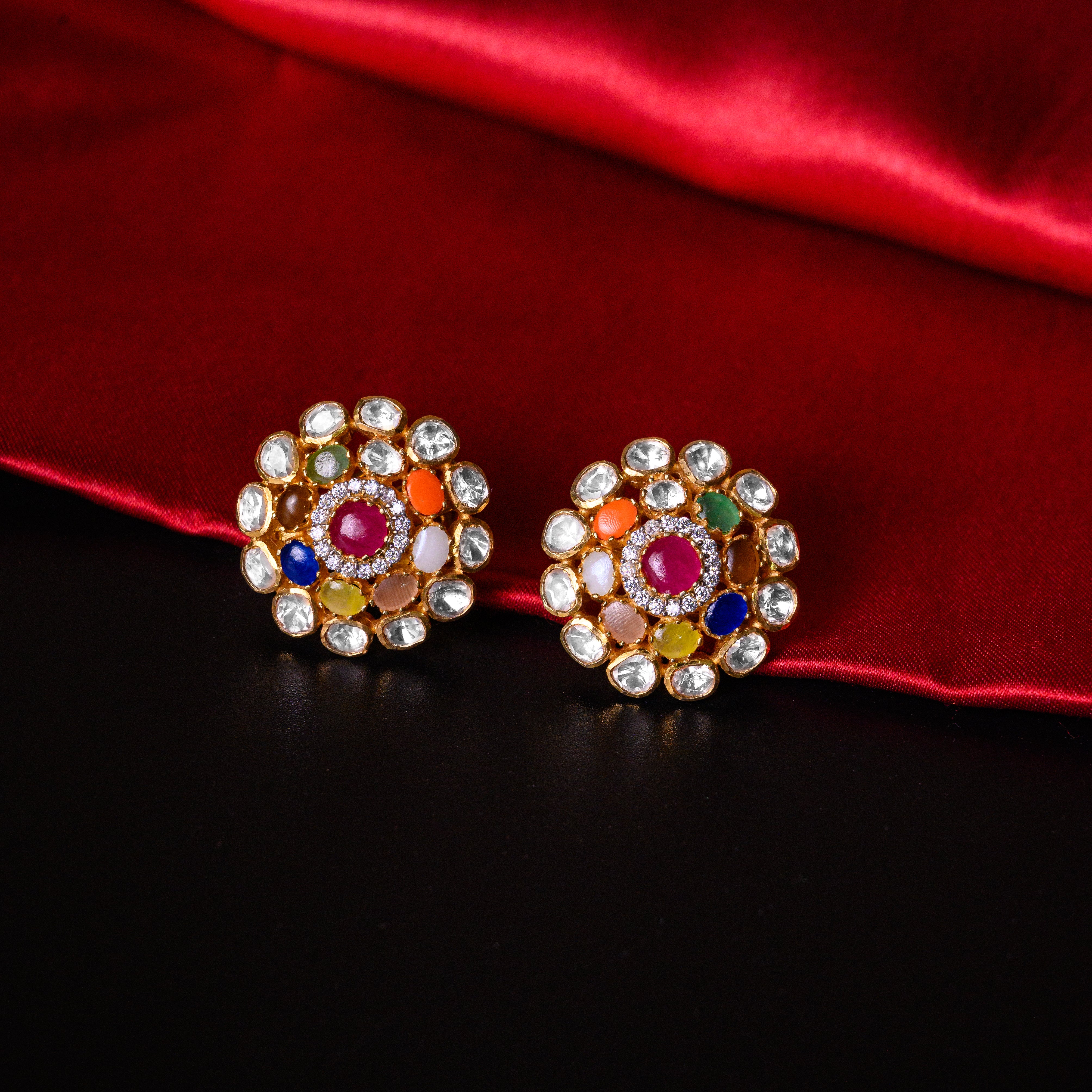 Mehraab Polki Studs