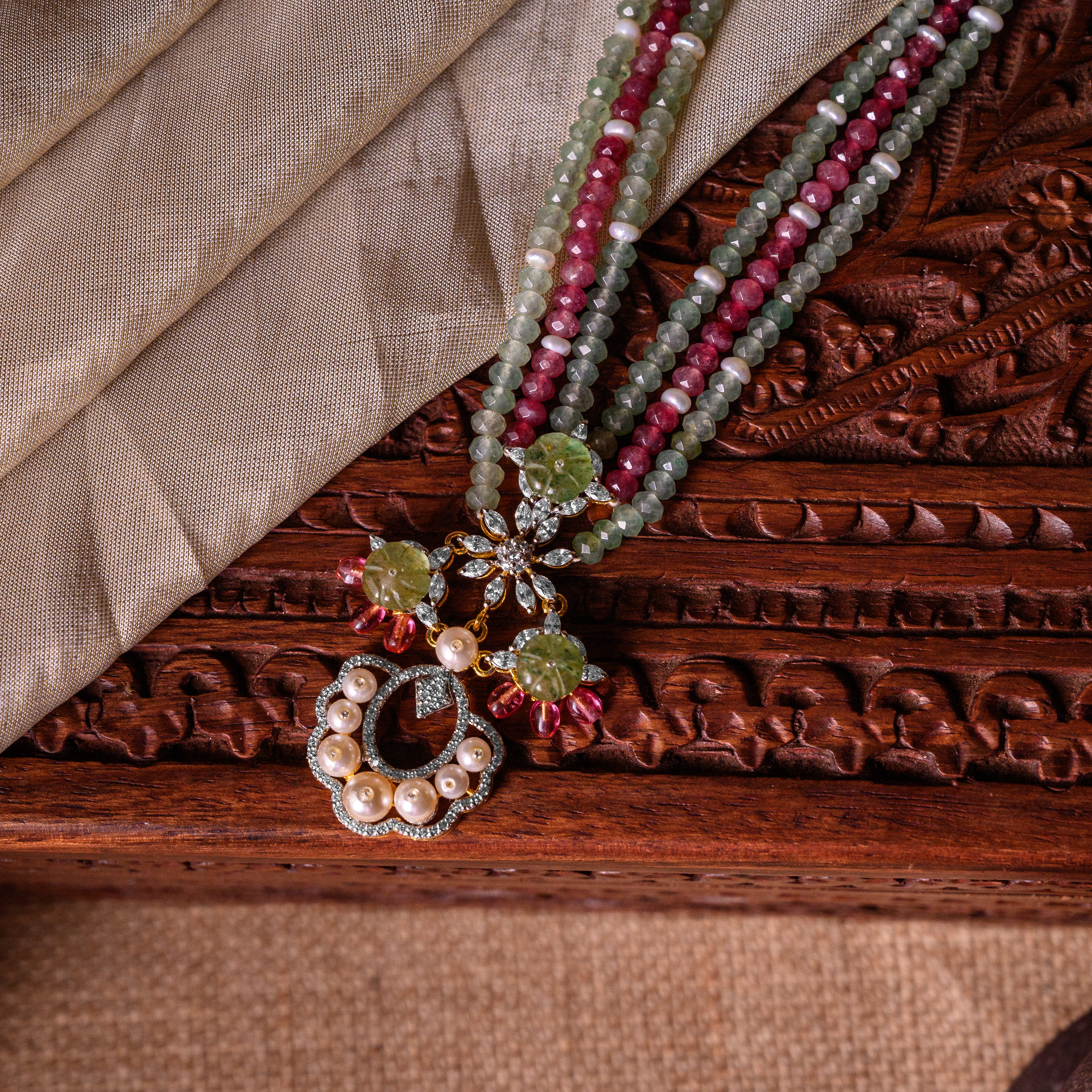 Bloomline Polki Pendant Mala