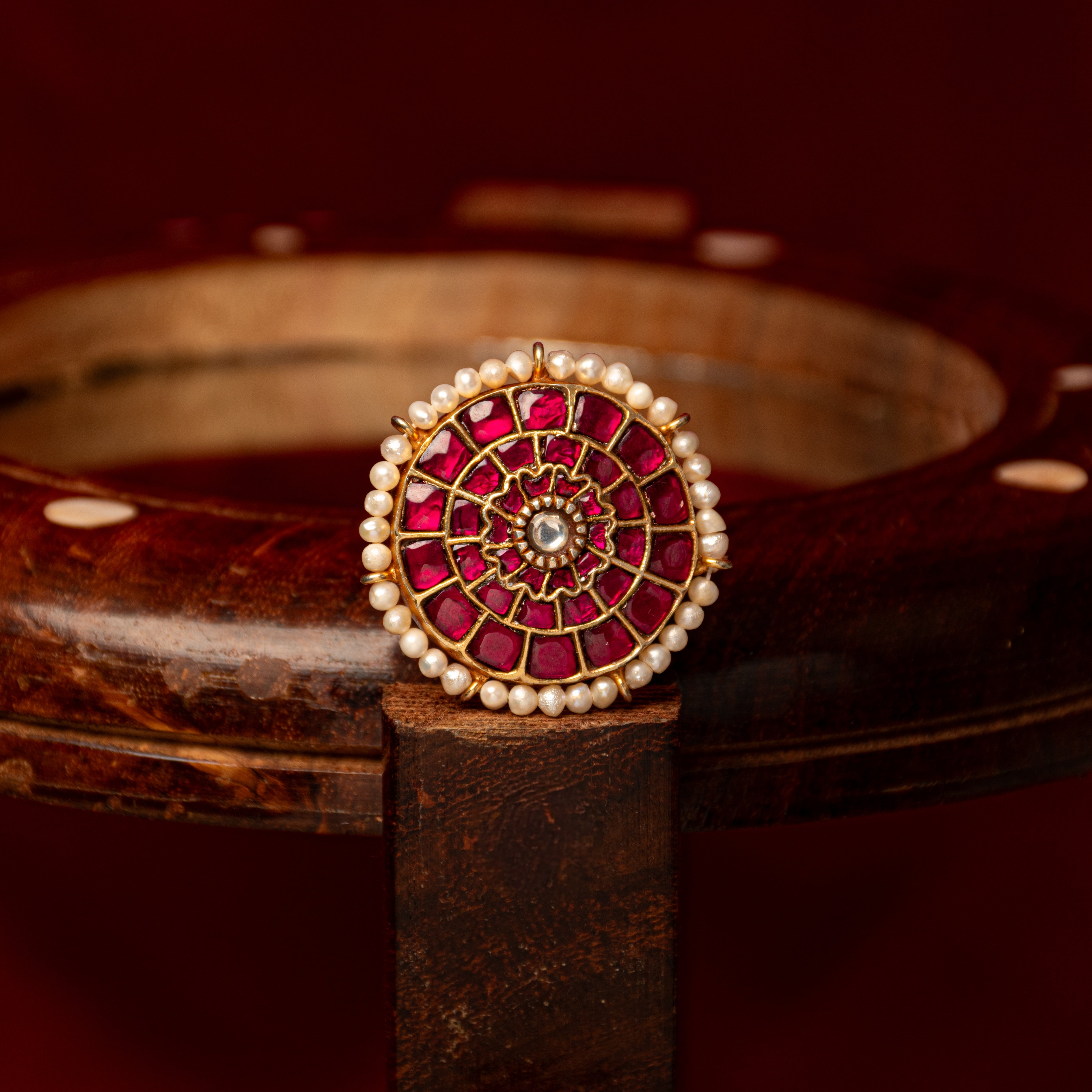Chandni Pearl Kundan Ring
