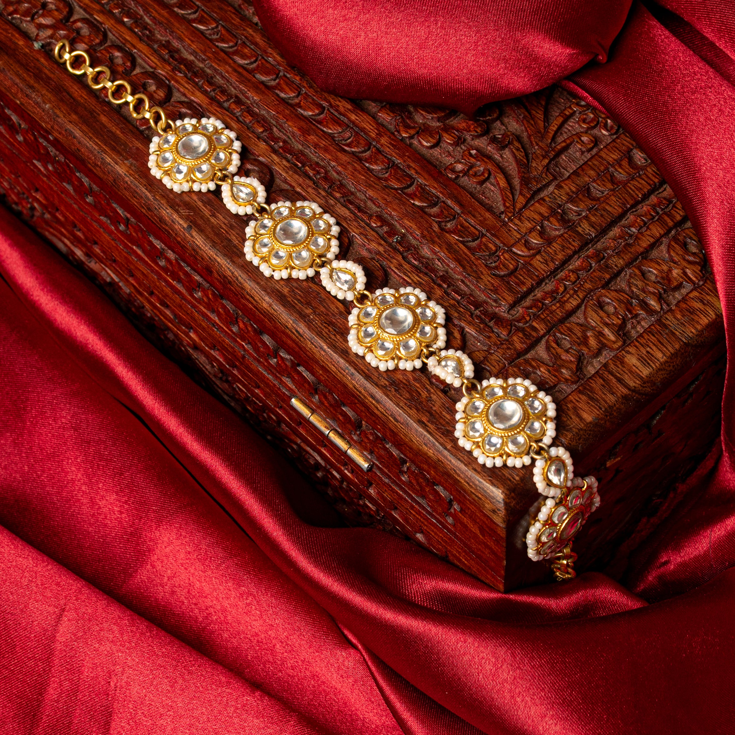 Ivory Kundan Bracelet