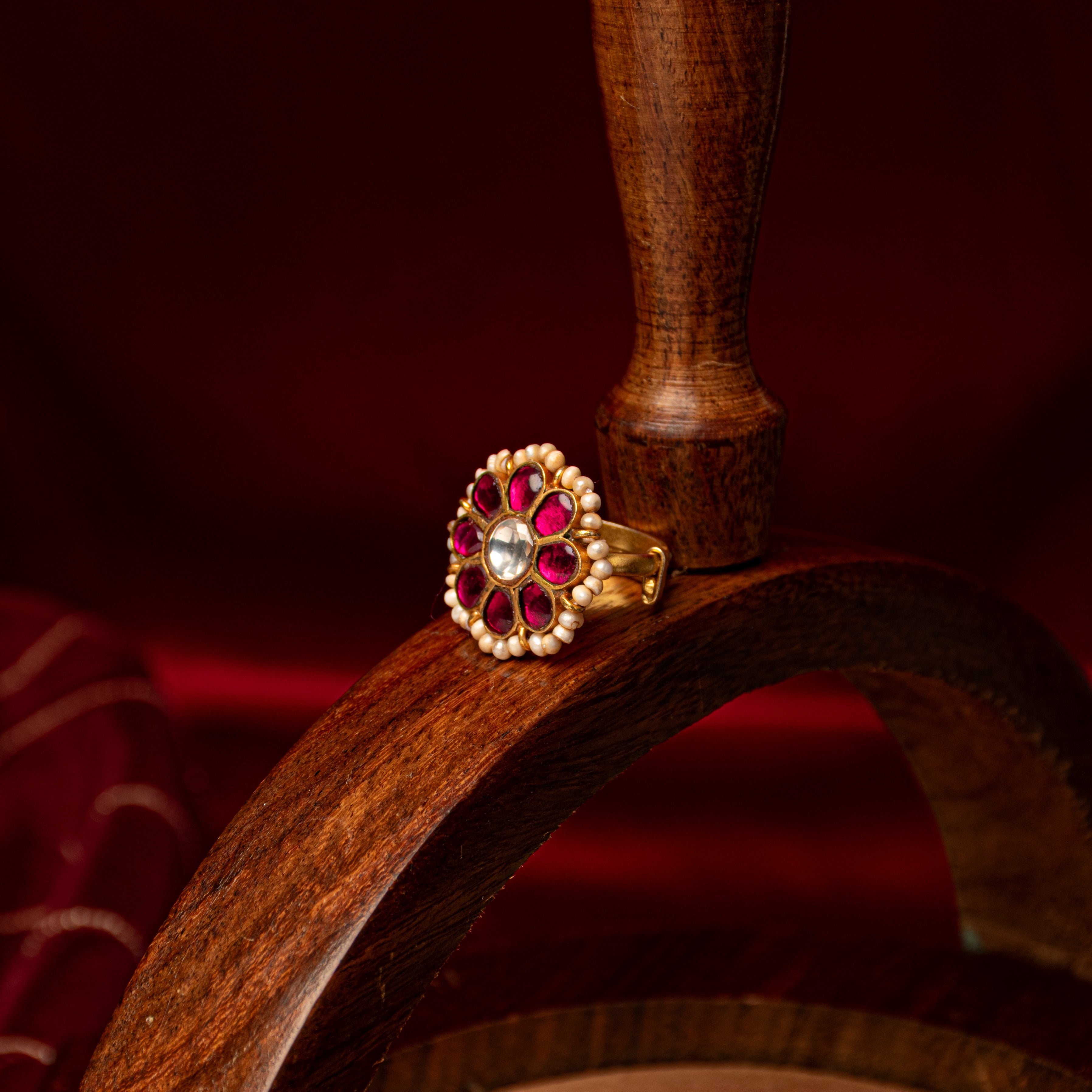 Pearlista Kundan Ring