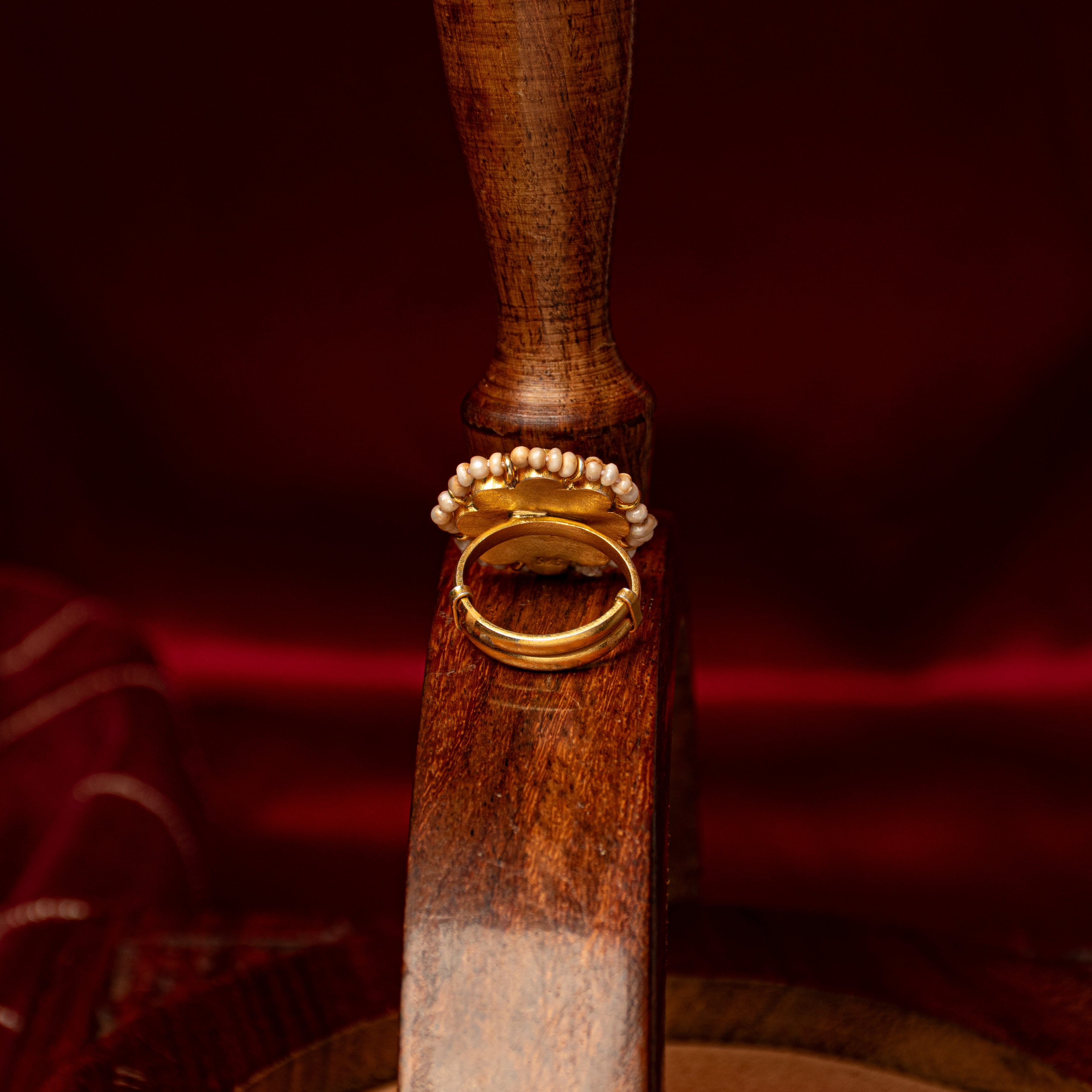 Pearlista Kundan Ring