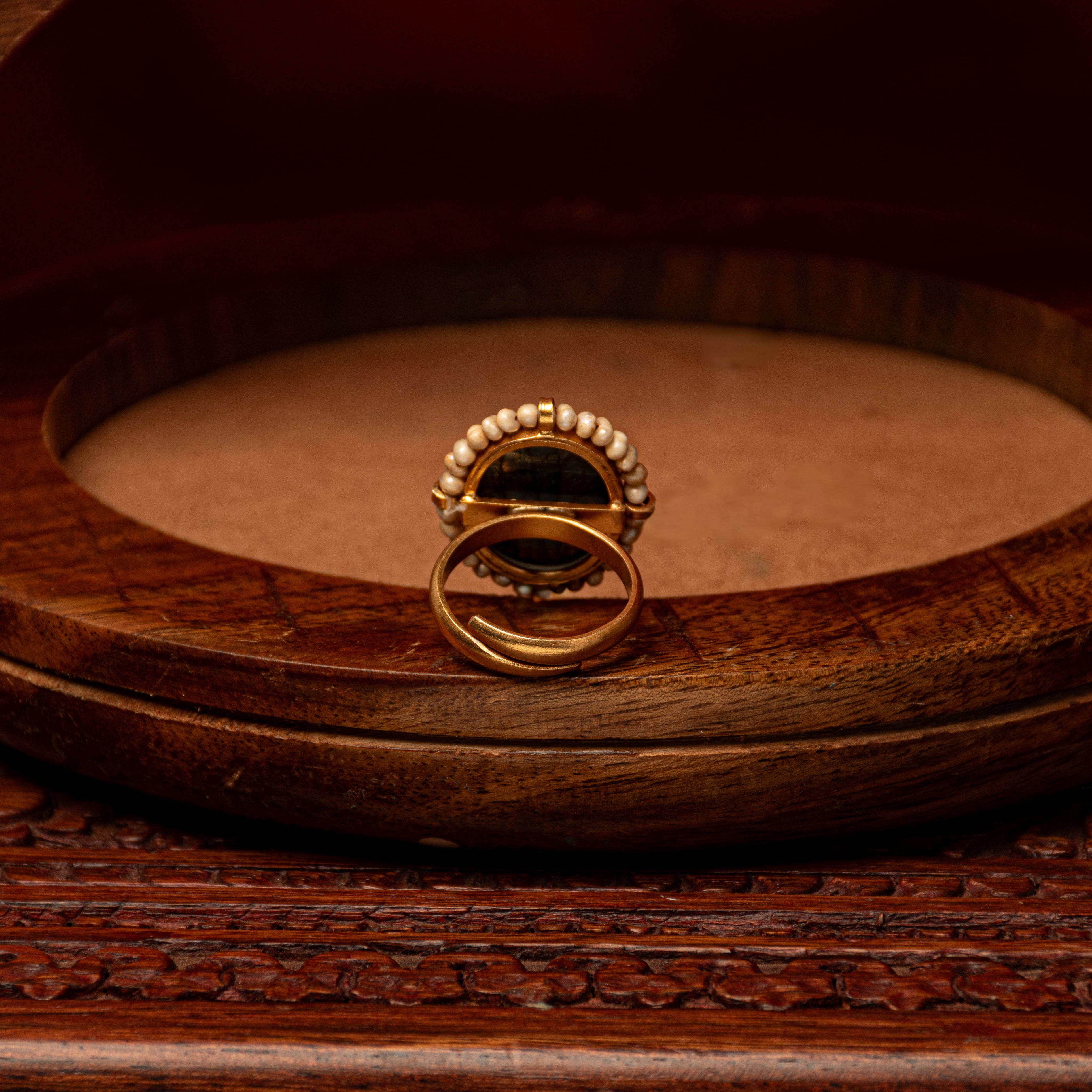 Tridhara Kundan Ring