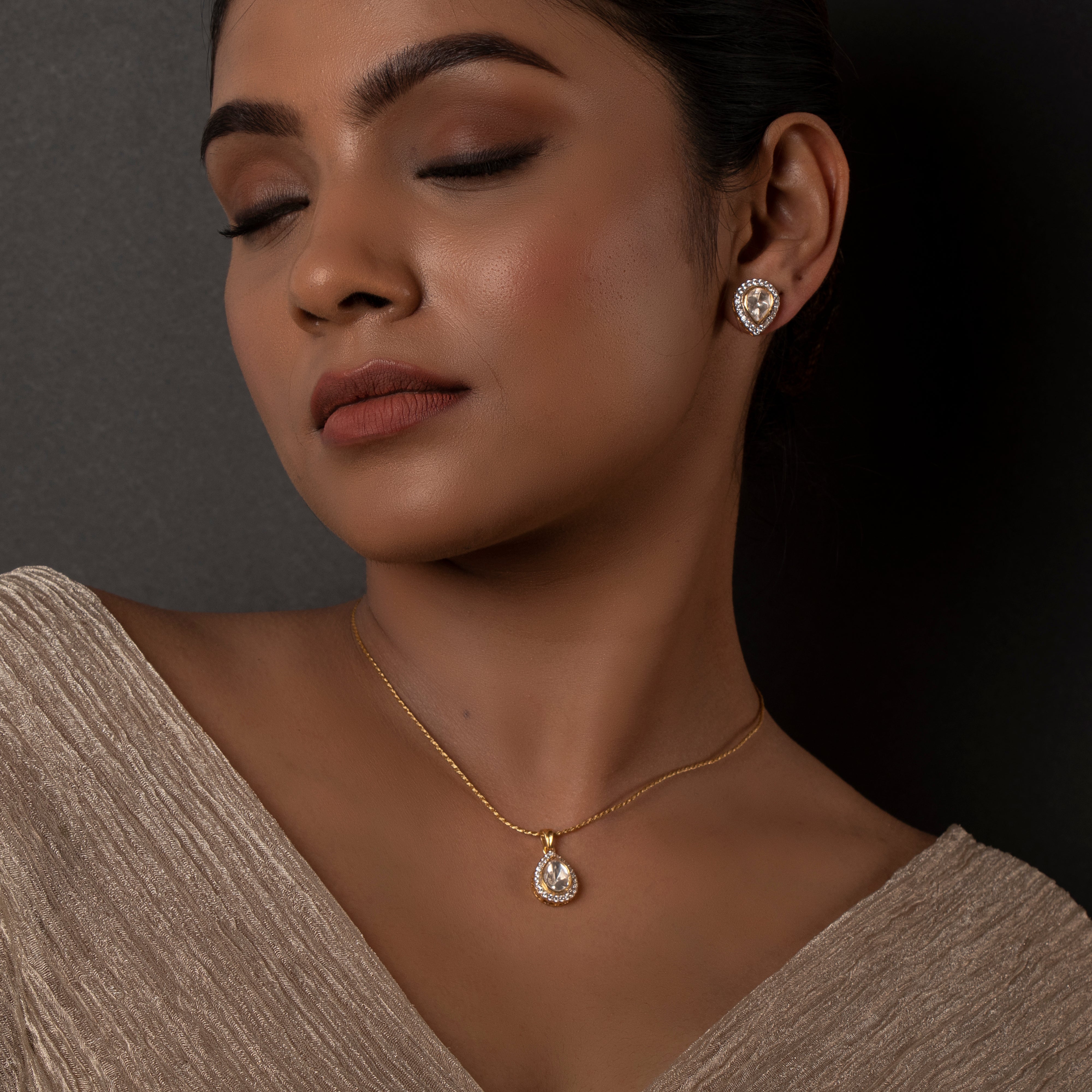 Stella Polki Pendant Set