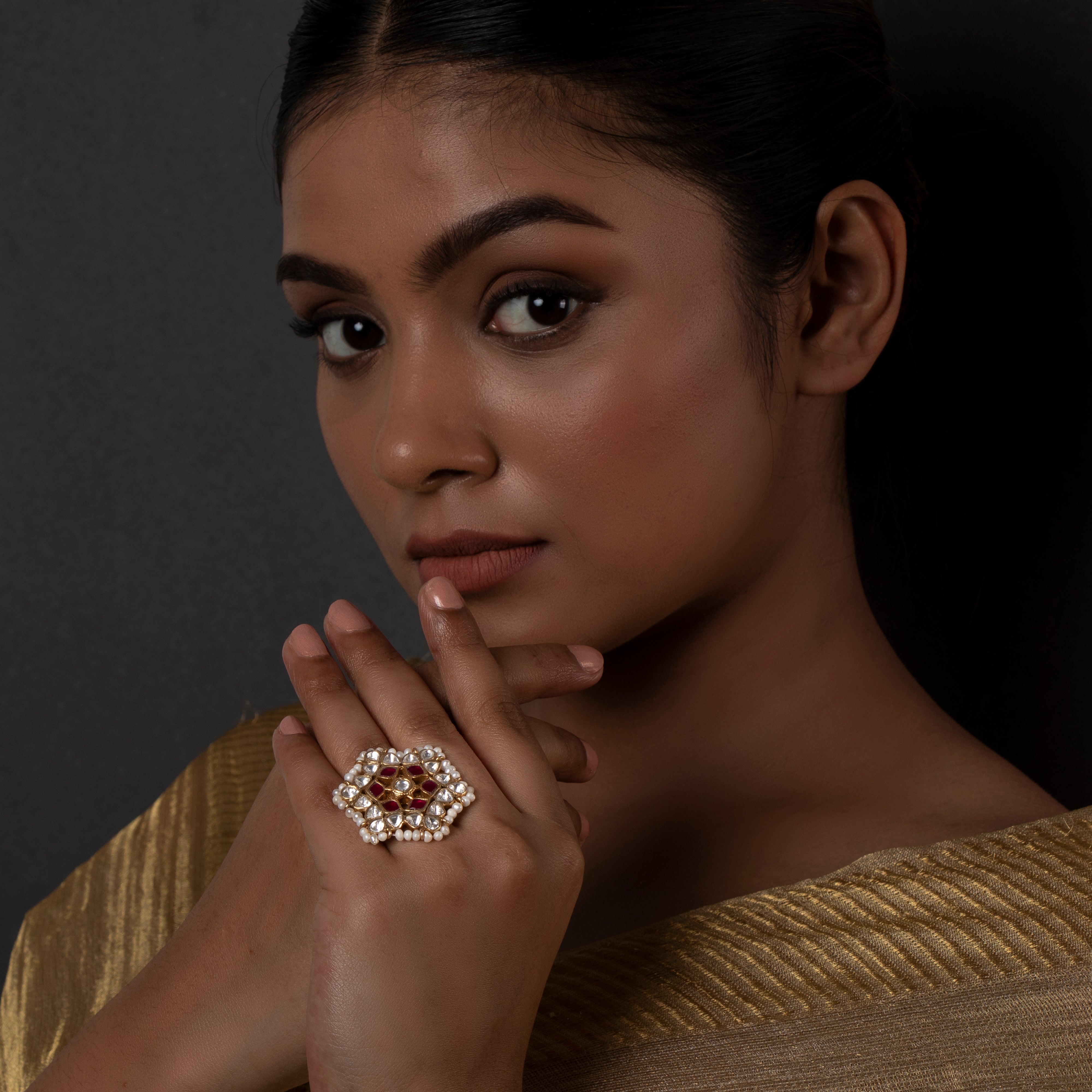 Meera Kundan & Polki Ring