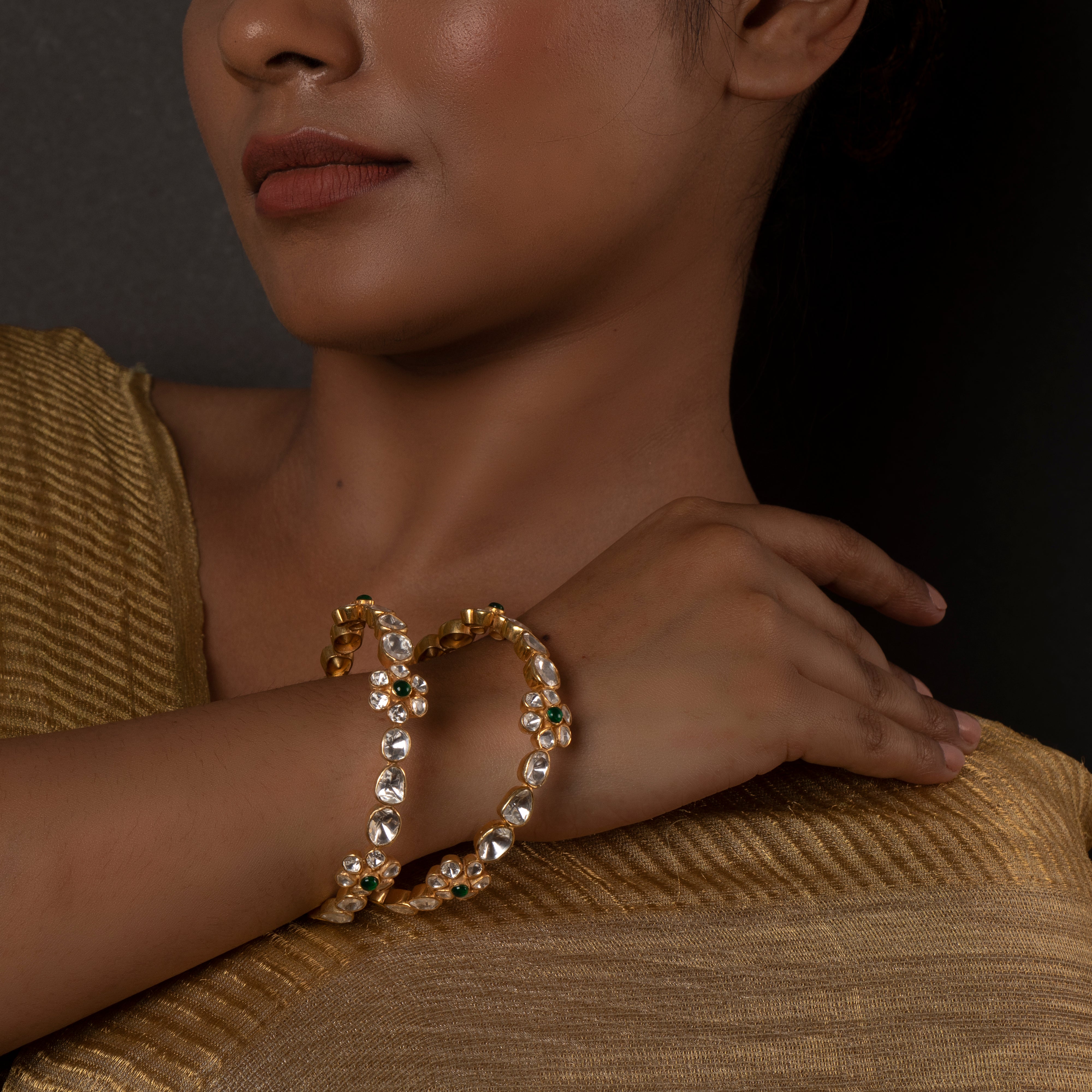 Ida Polki Bangle (Single Piece)