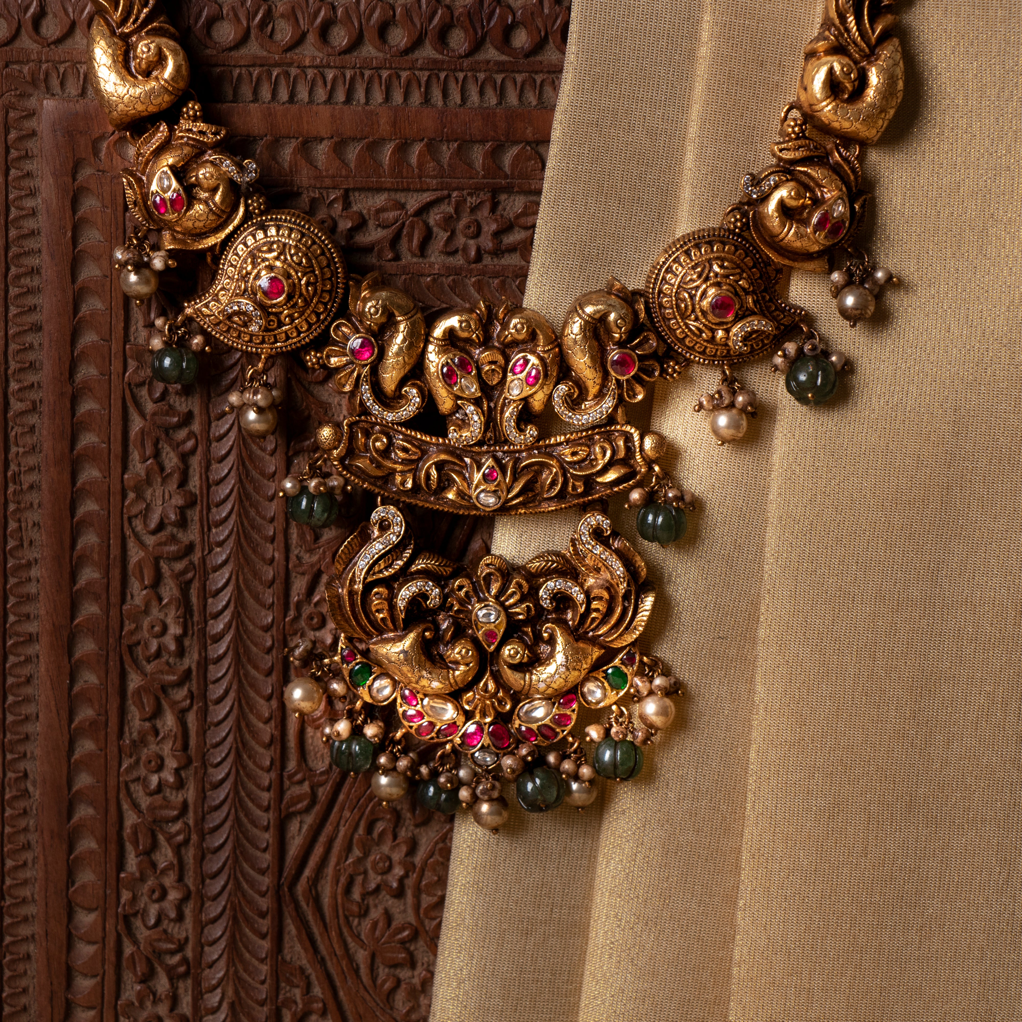 Anya heritage necklace showcasing detailed pendant and traditional design