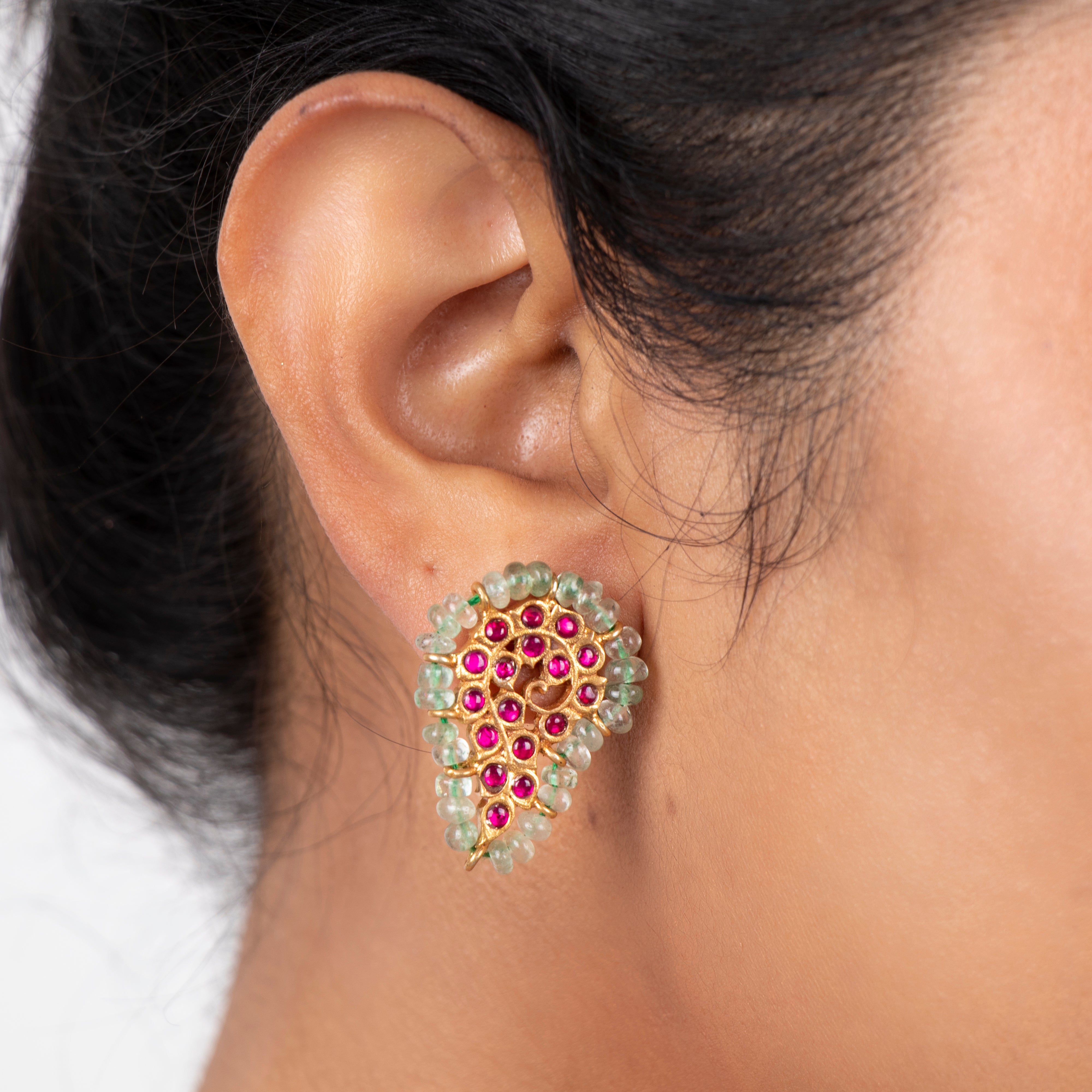 Royal Teardrop Kundan Studs