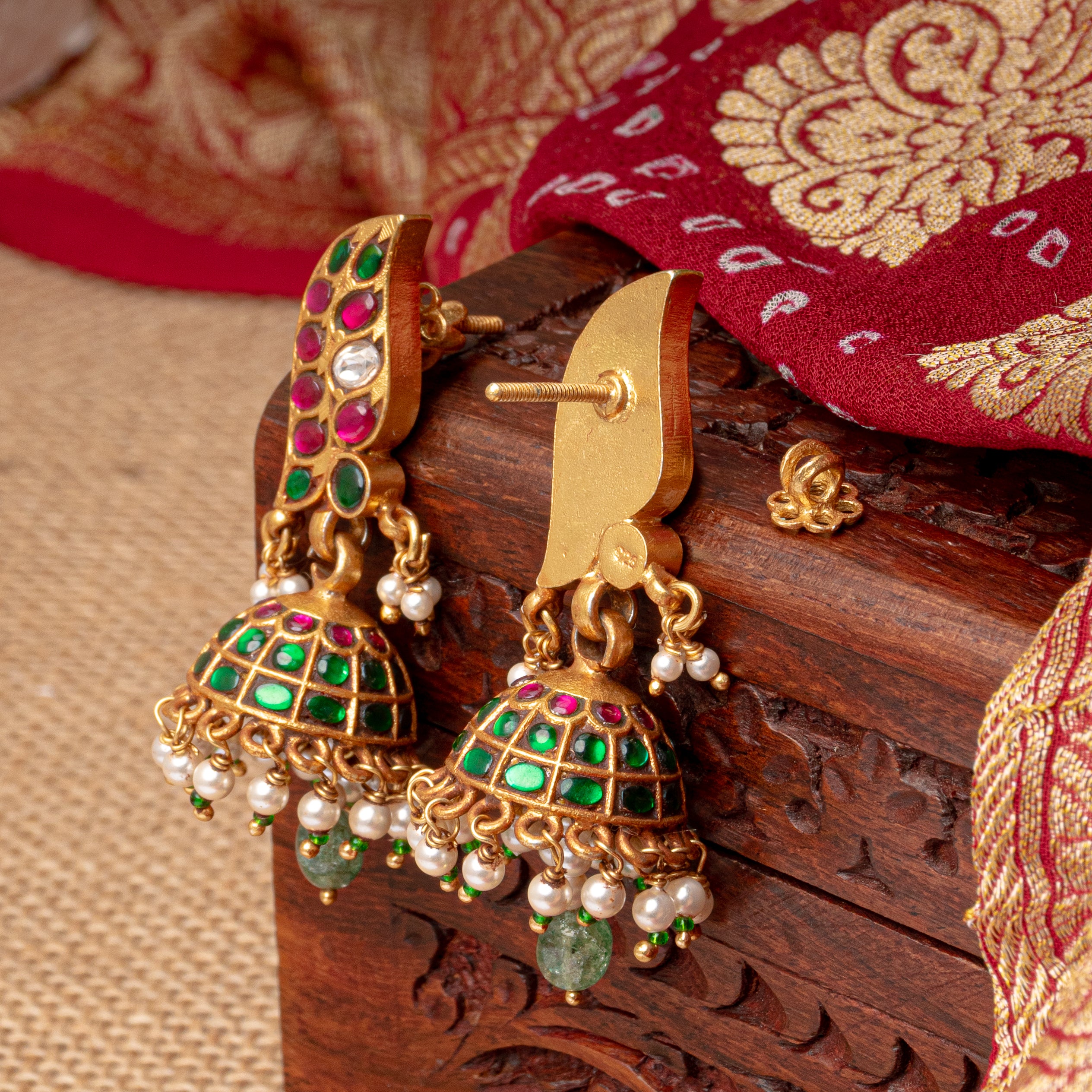 Sonpar Kundan Jhumka