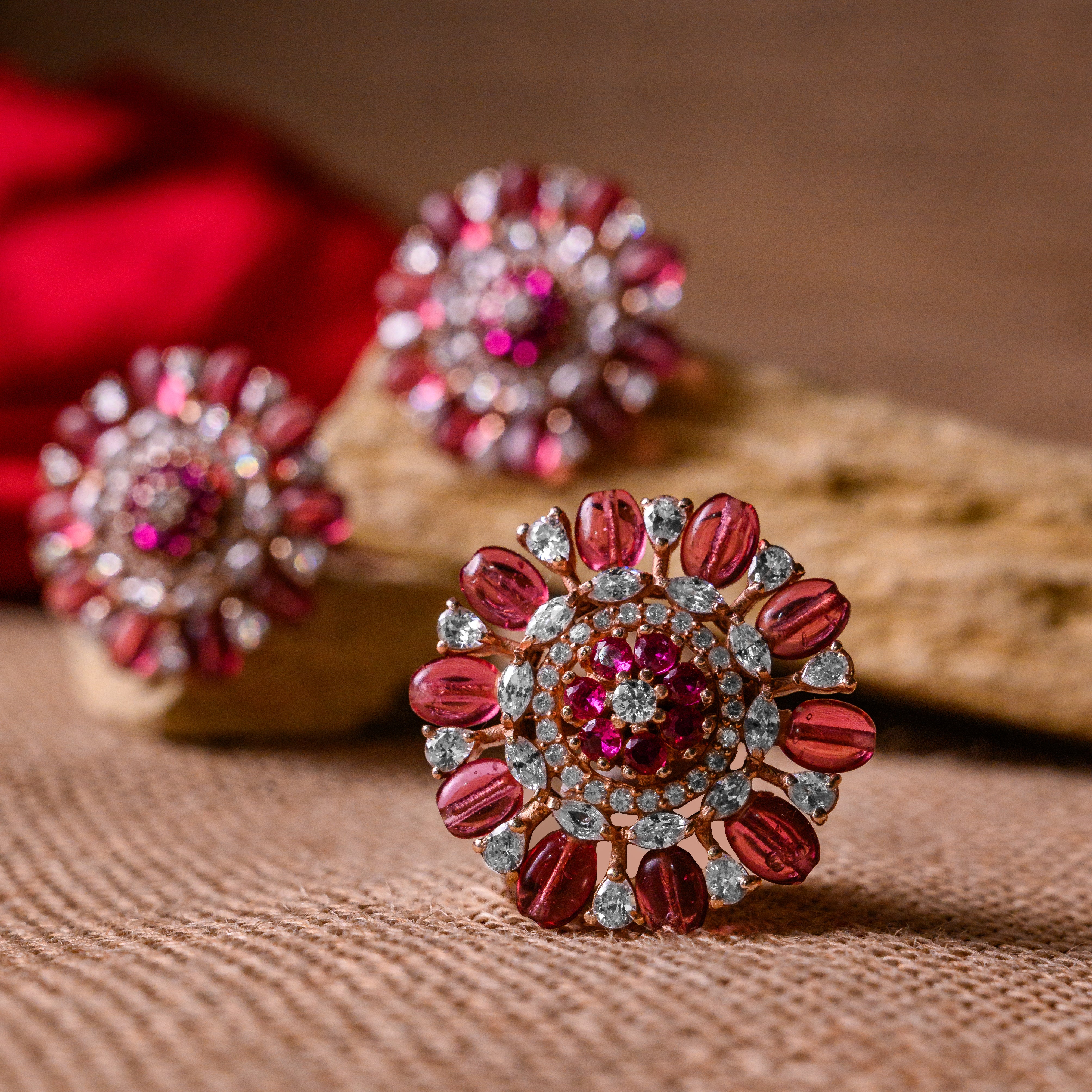 Celeste Polki Pendant Set