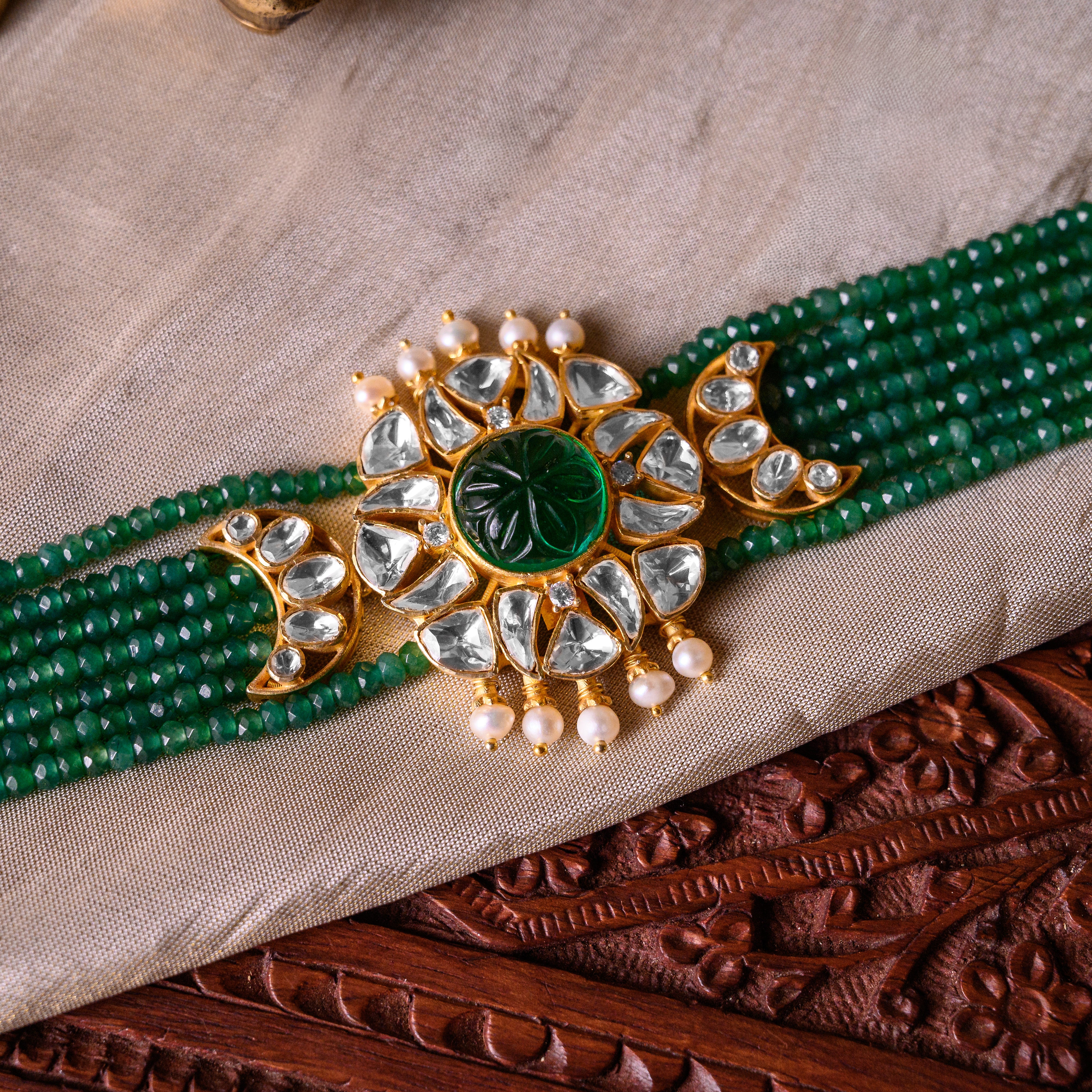 Noir Luxe Polki Choker Set