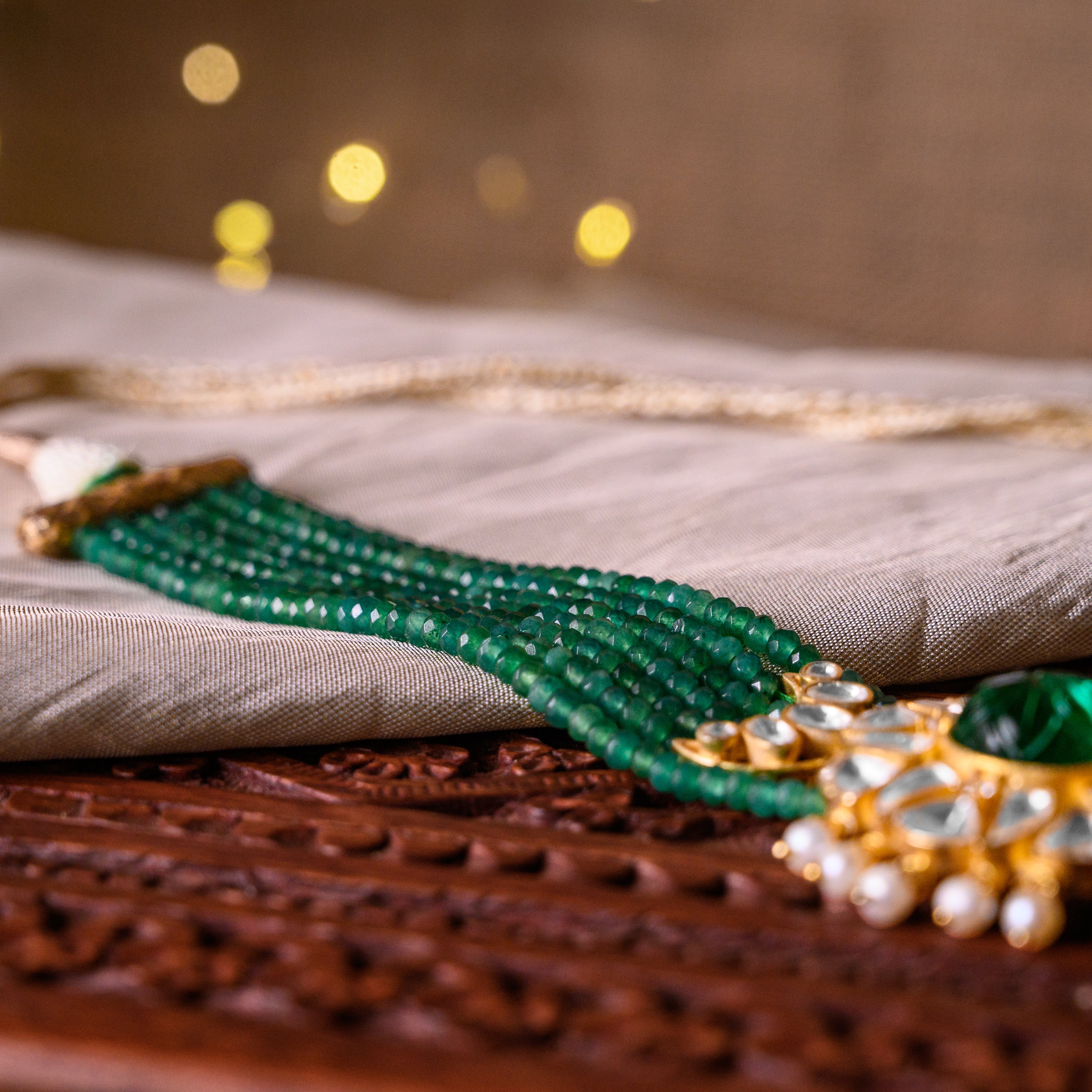 Noir Luxe Polki Choker Set