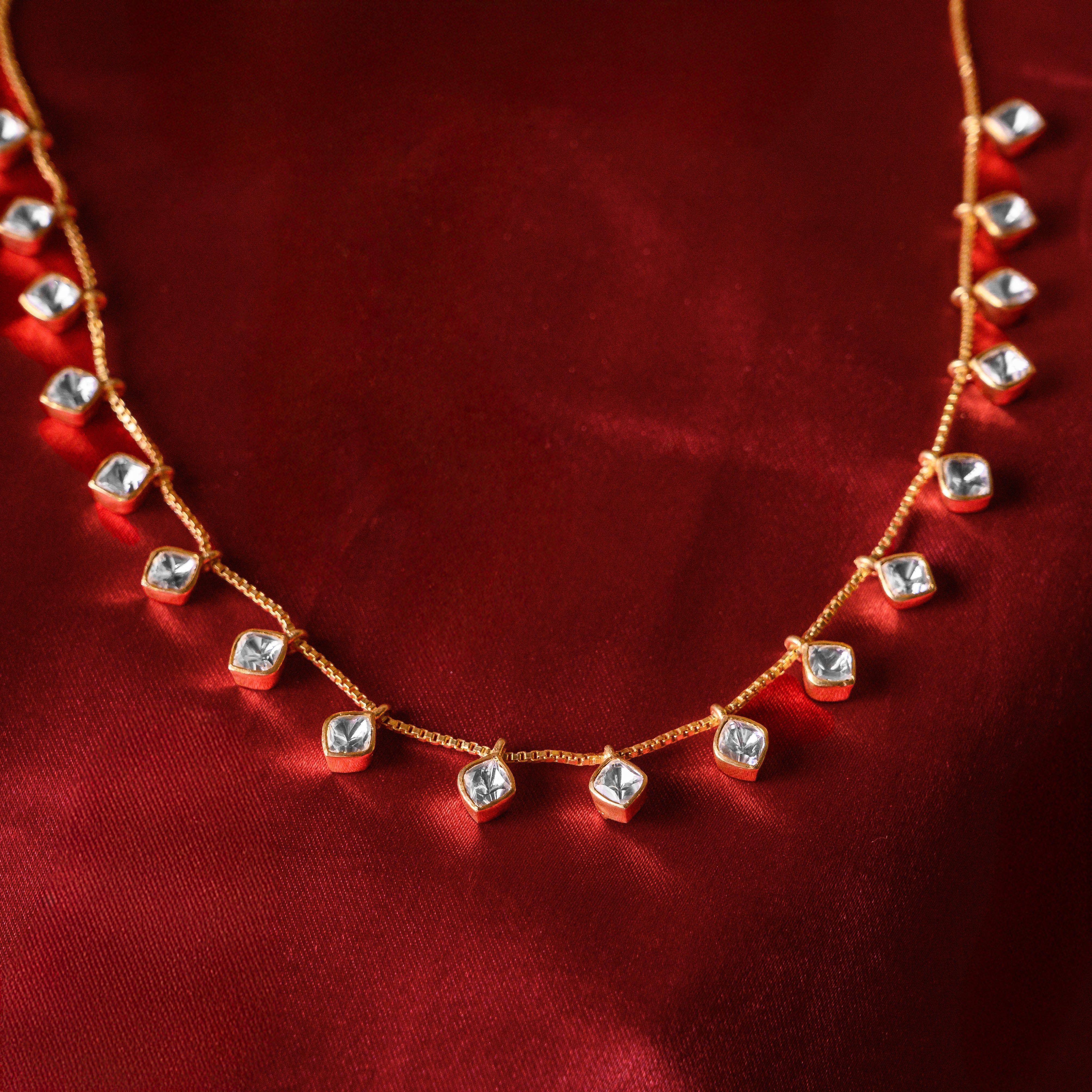 Glimmara Polki Necklace Set