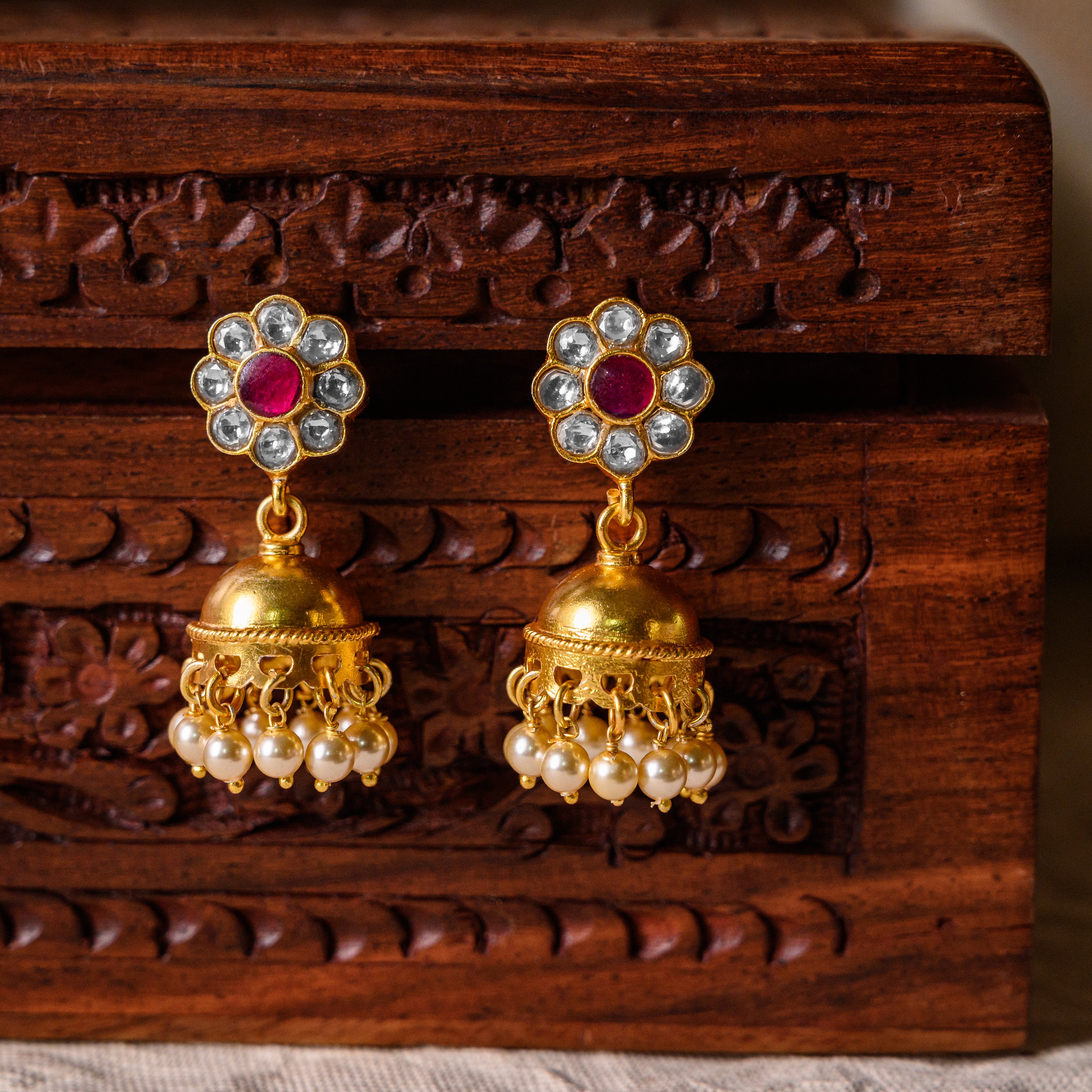 Zara Kundan Jhumka