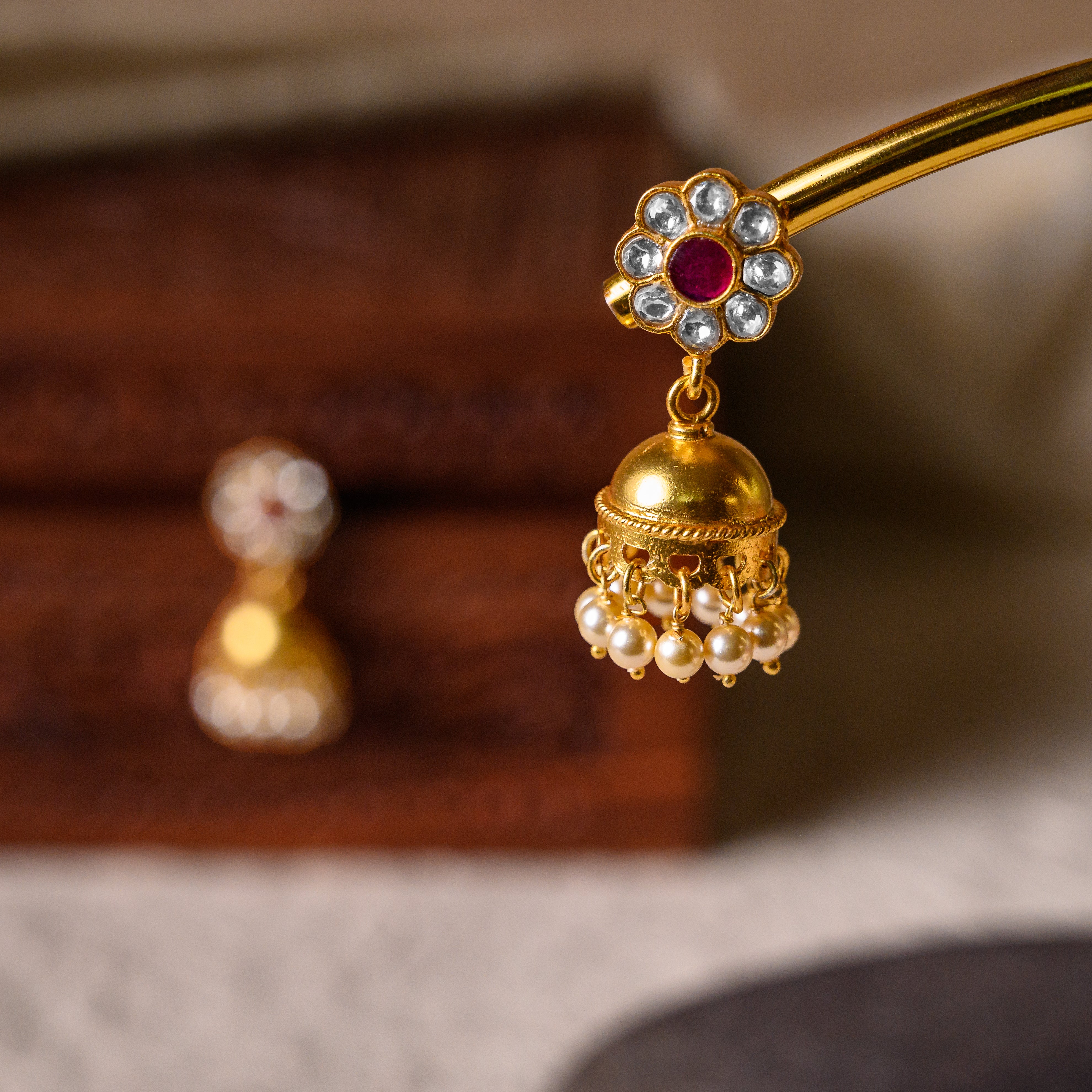 Zara Kundan Jhumka