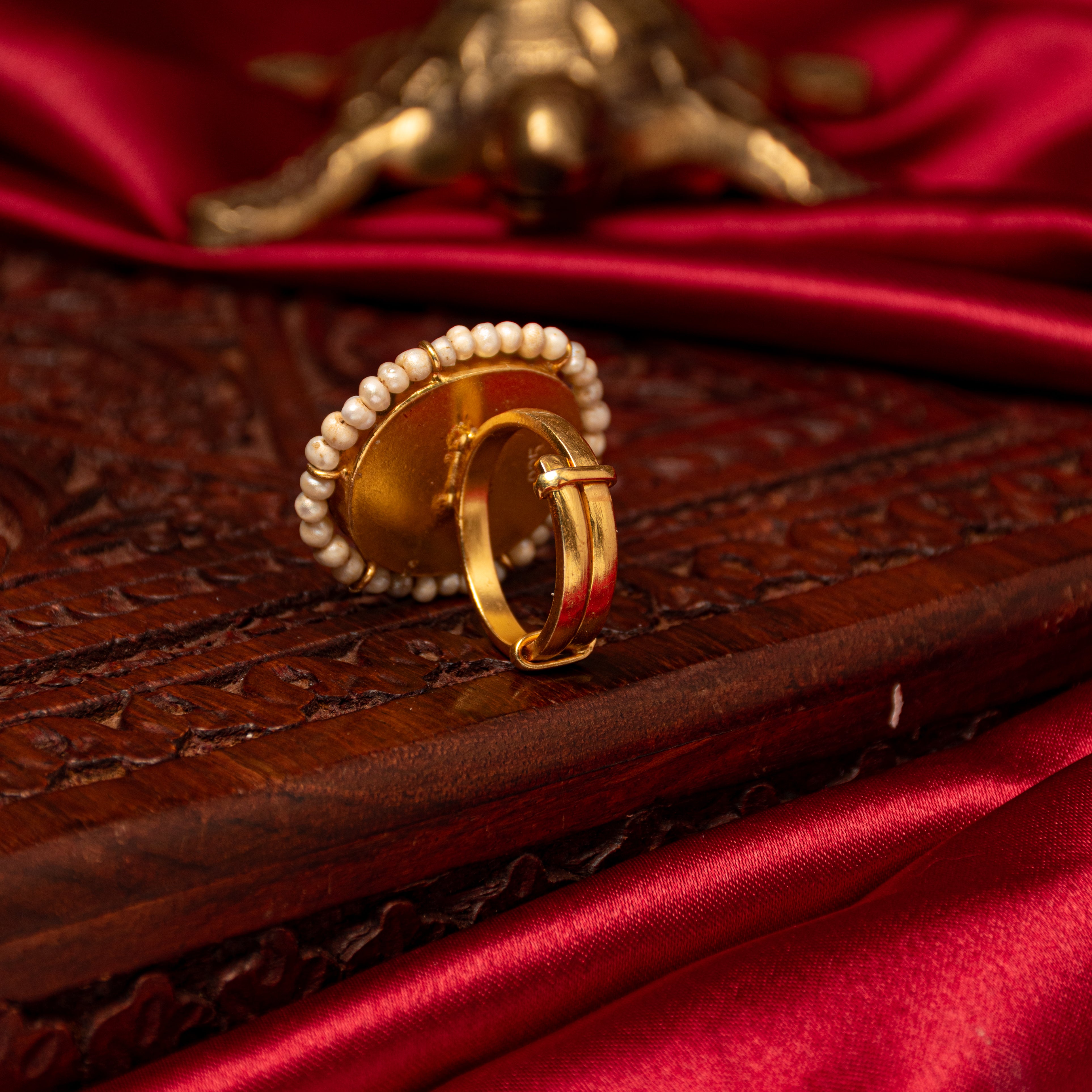 Pearllette Kundan Ring