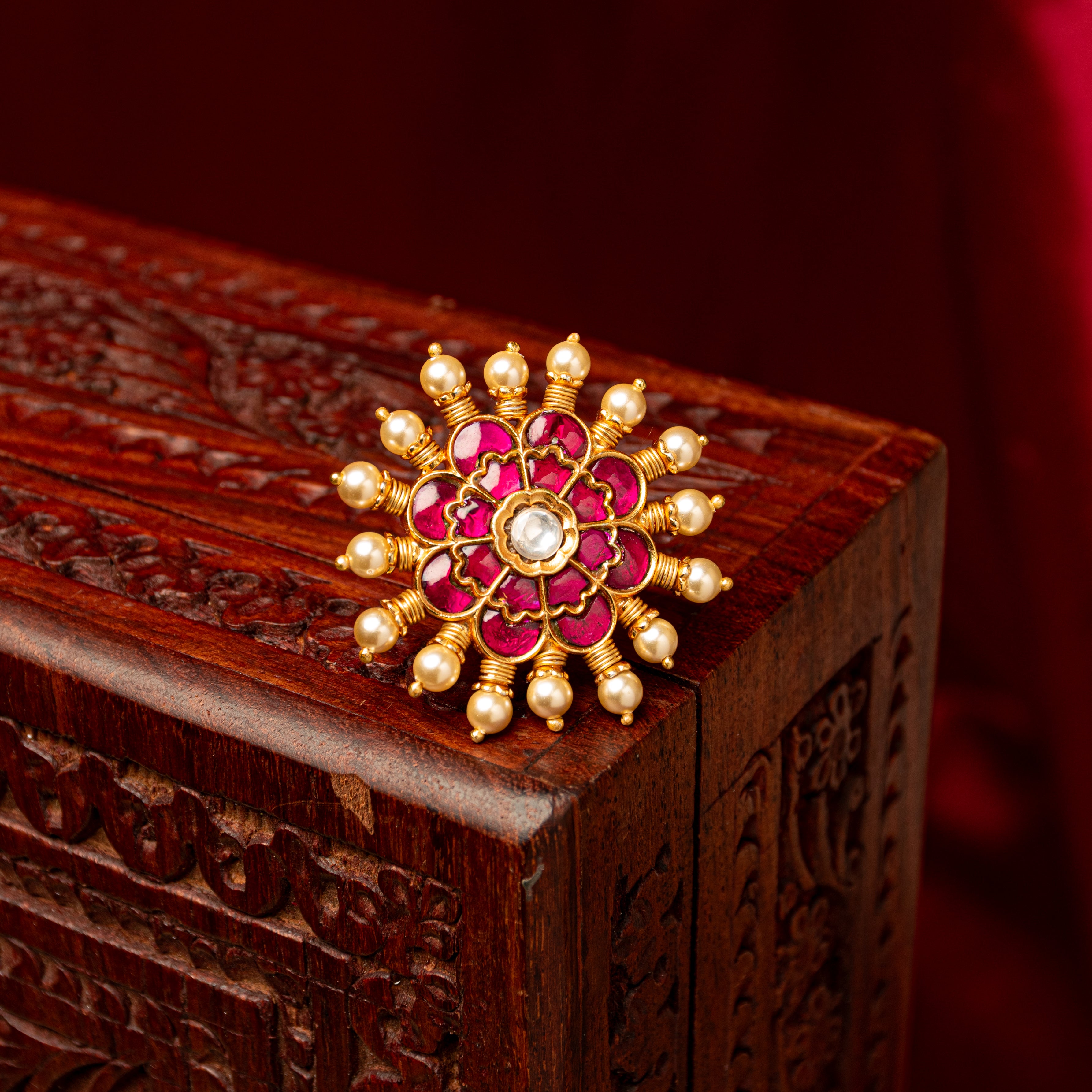Raktakamal Kundan Ring