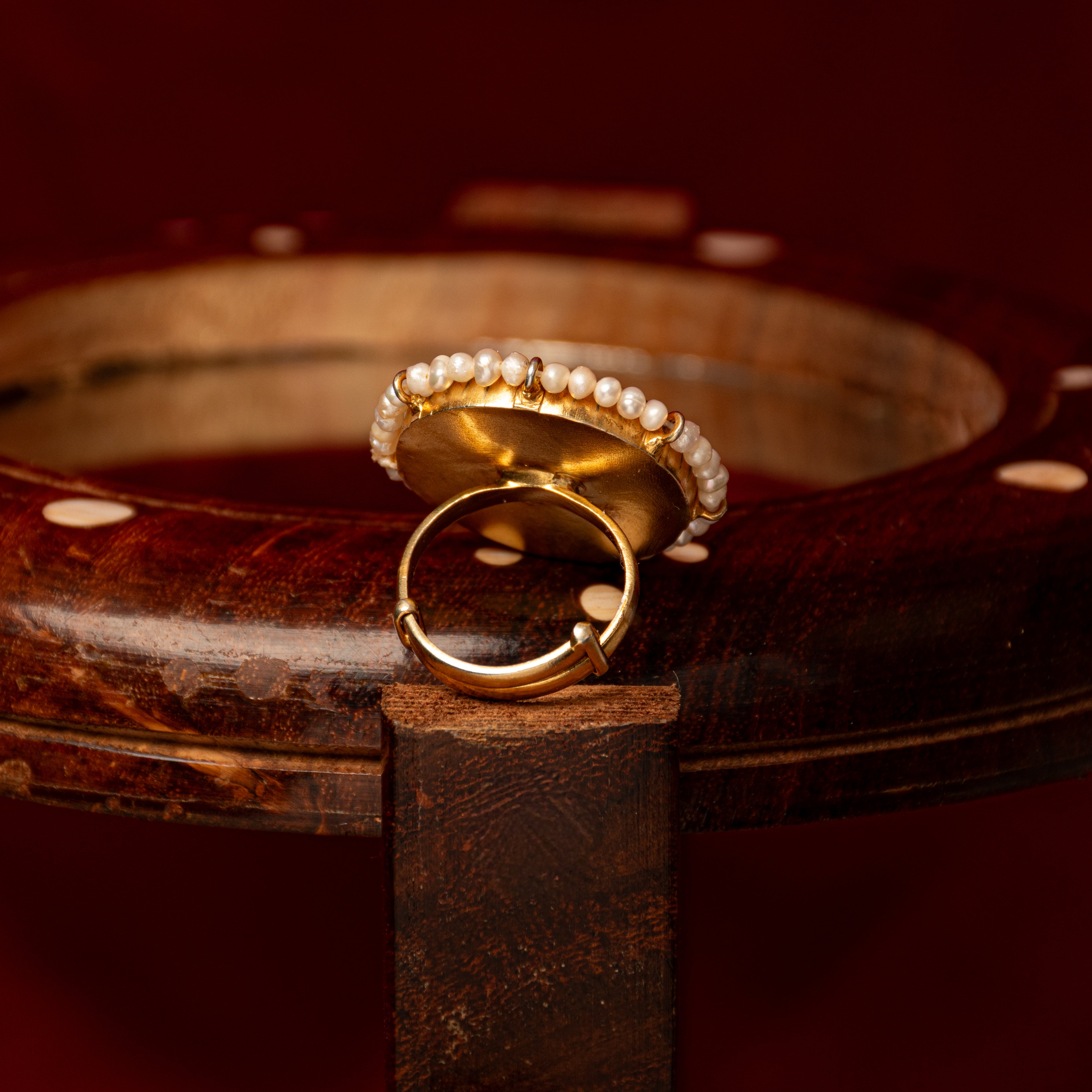 Chandni Pearl Kundan Ring