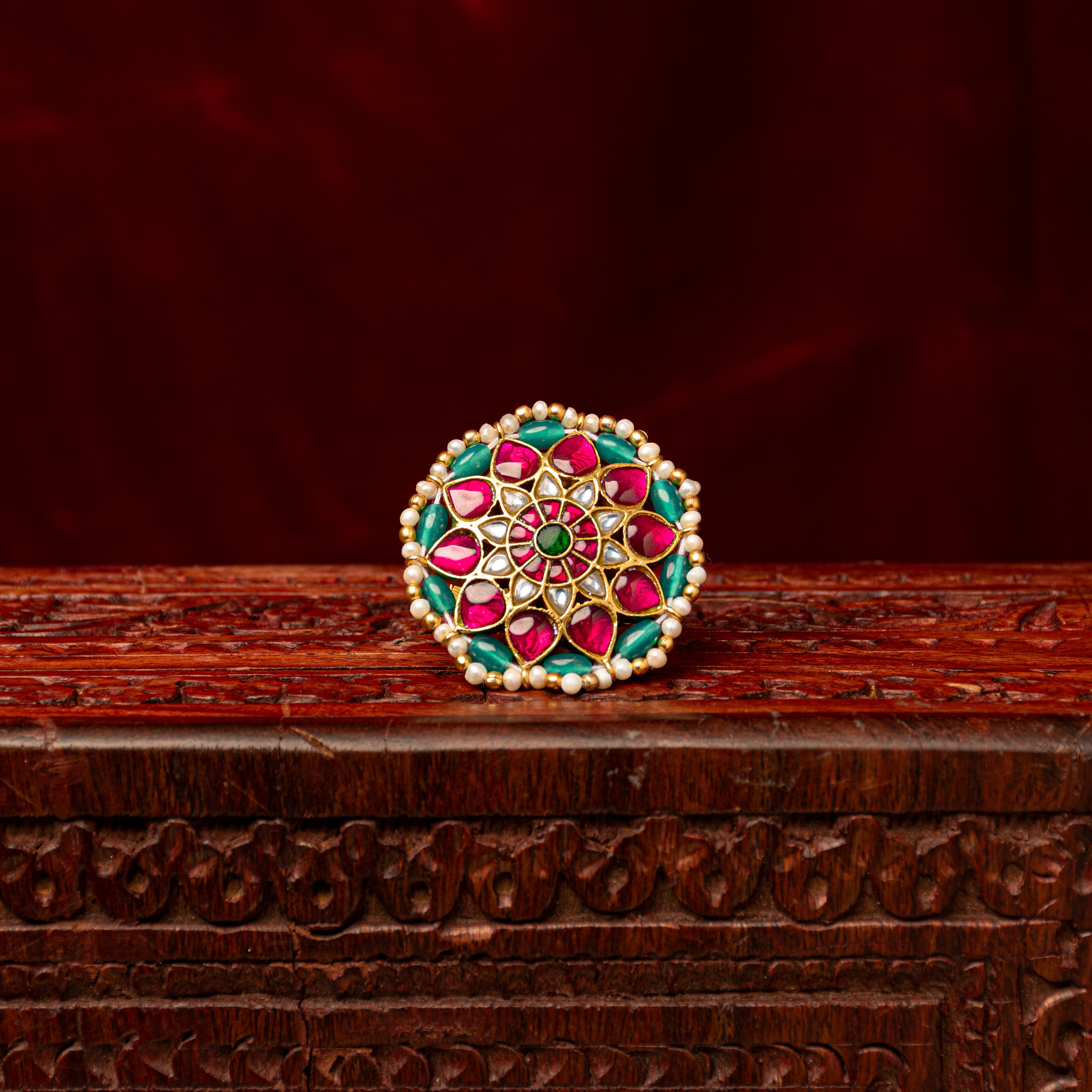 Neel-Raag Kundan Ring