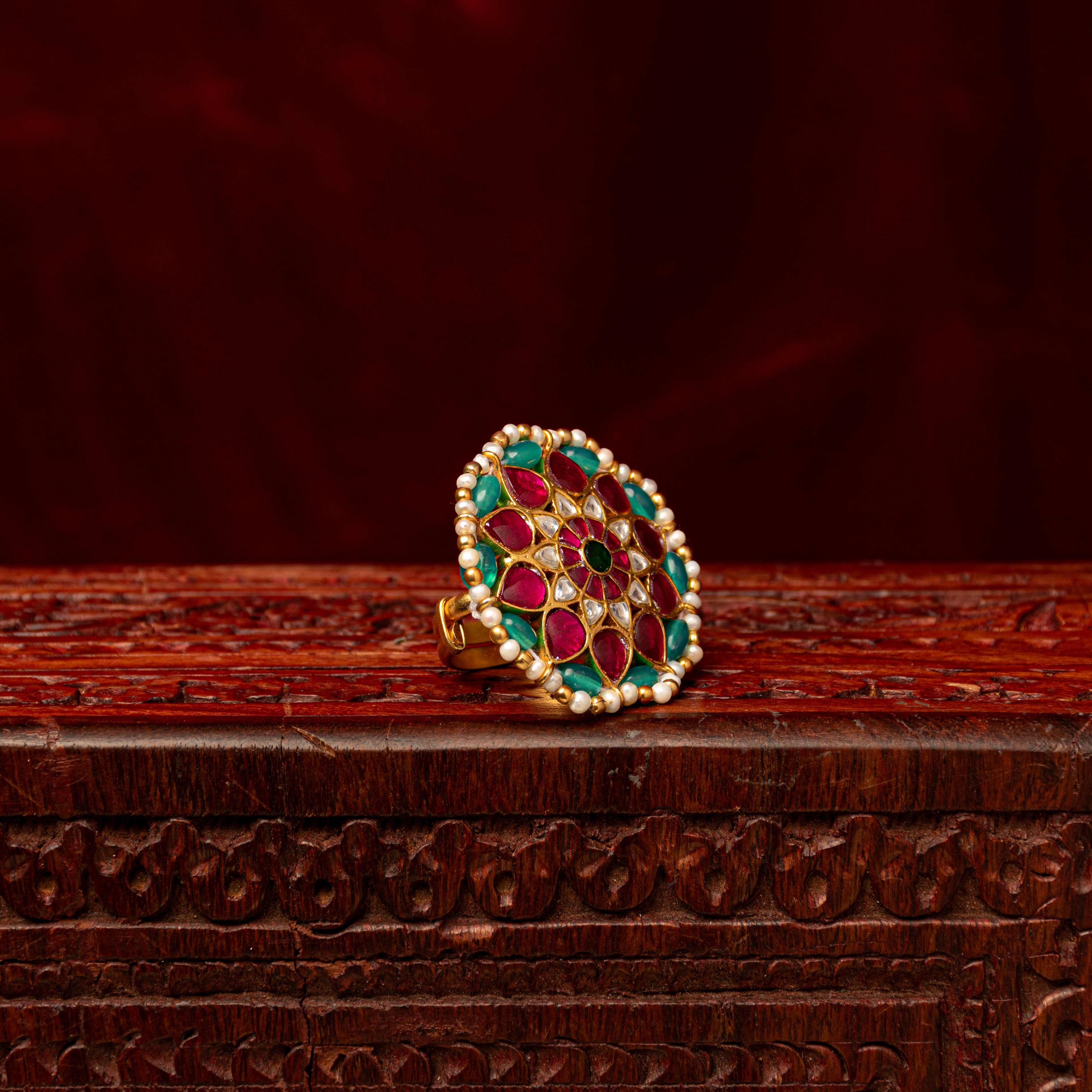 Neel-Raag Kundan Ring