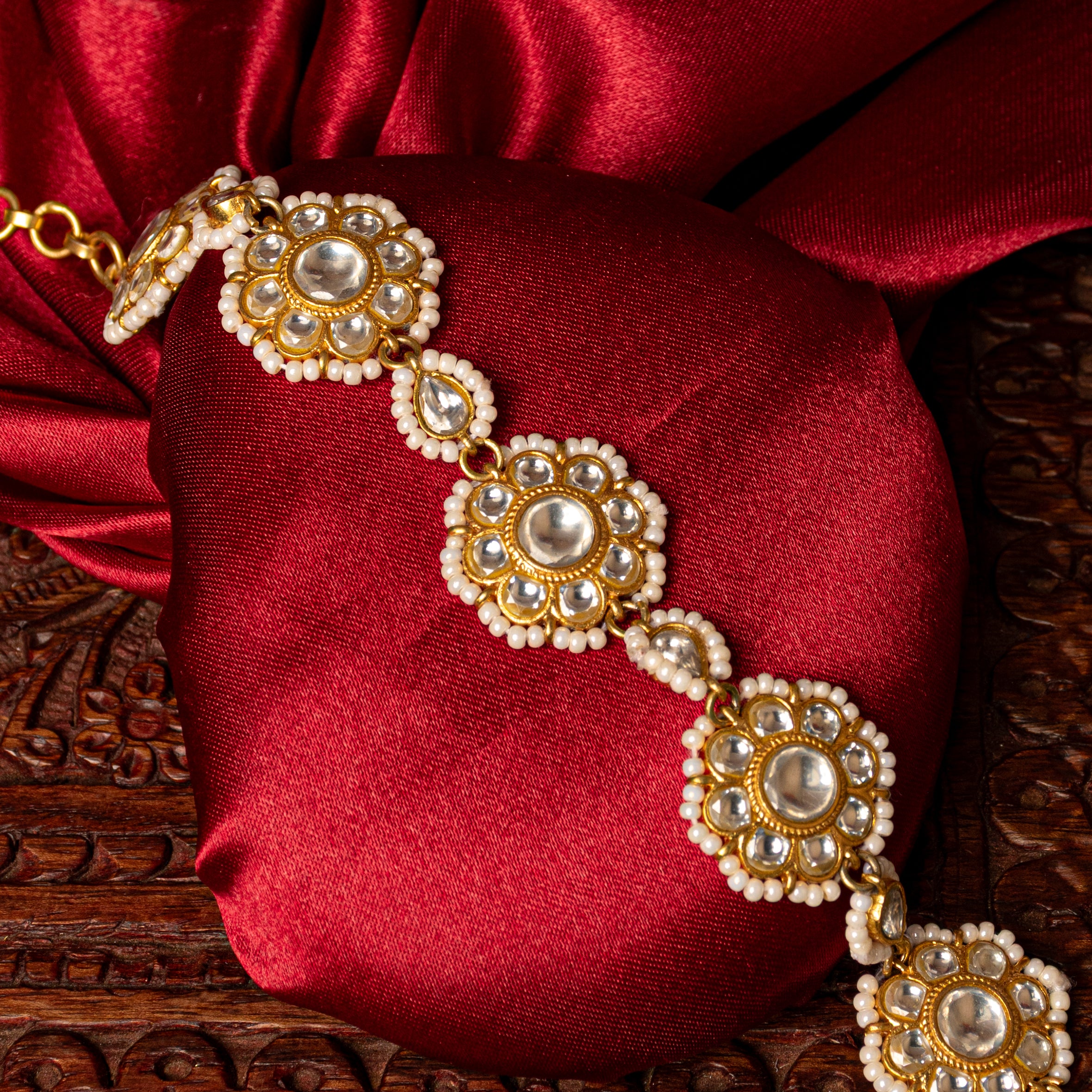 Ivory Kundan Bracelet
