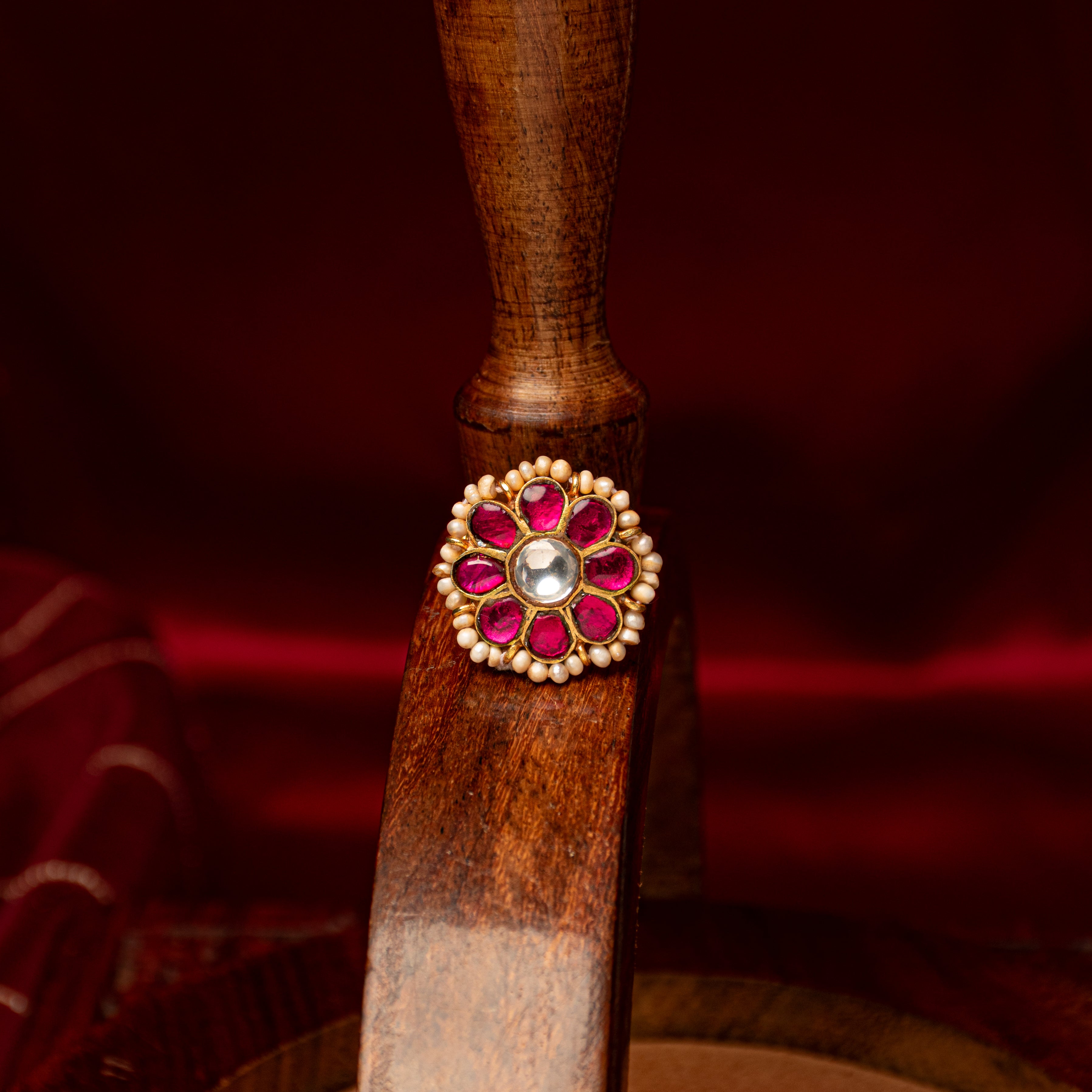 Pearlista Kundan Ring