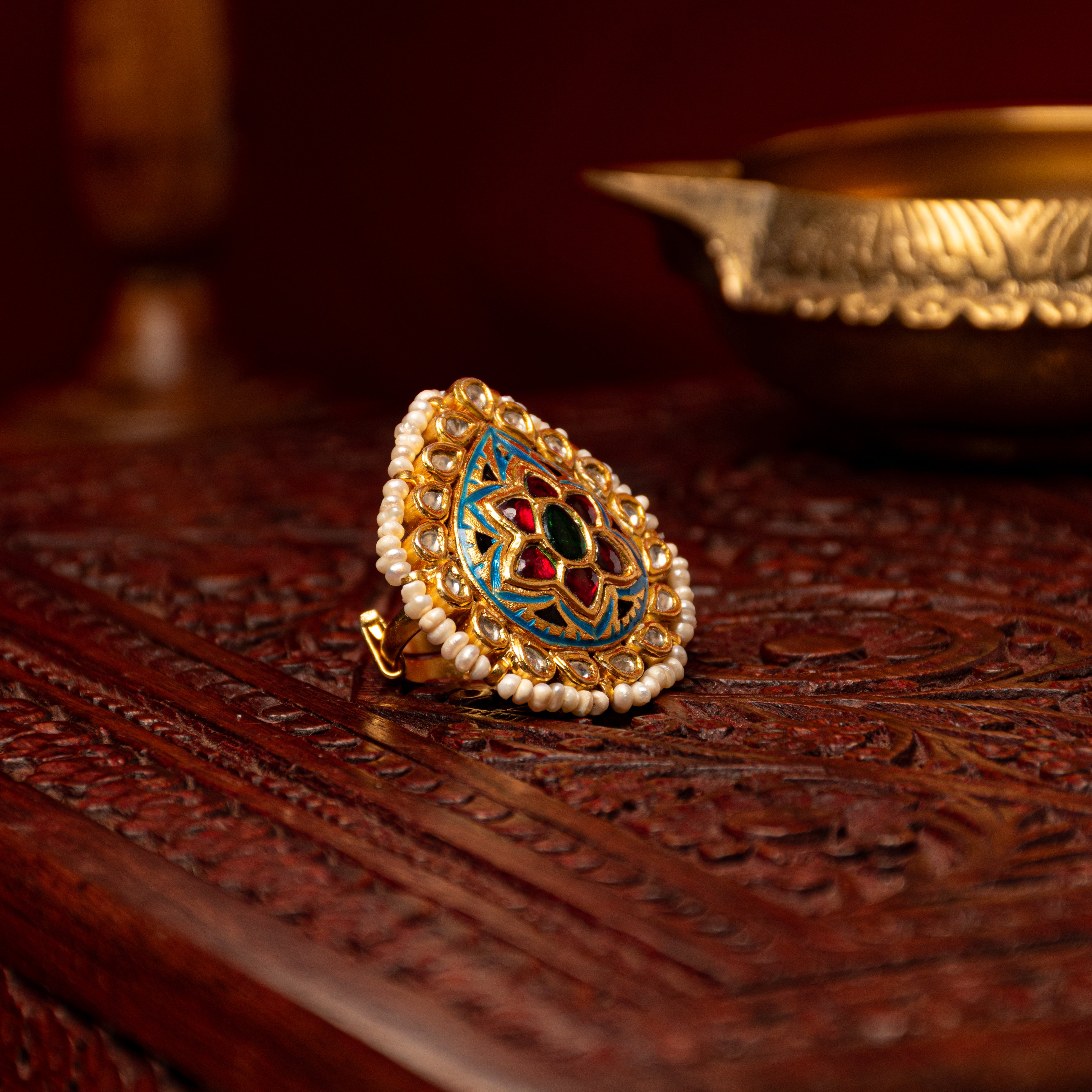 Meenakshi Kundan Ring