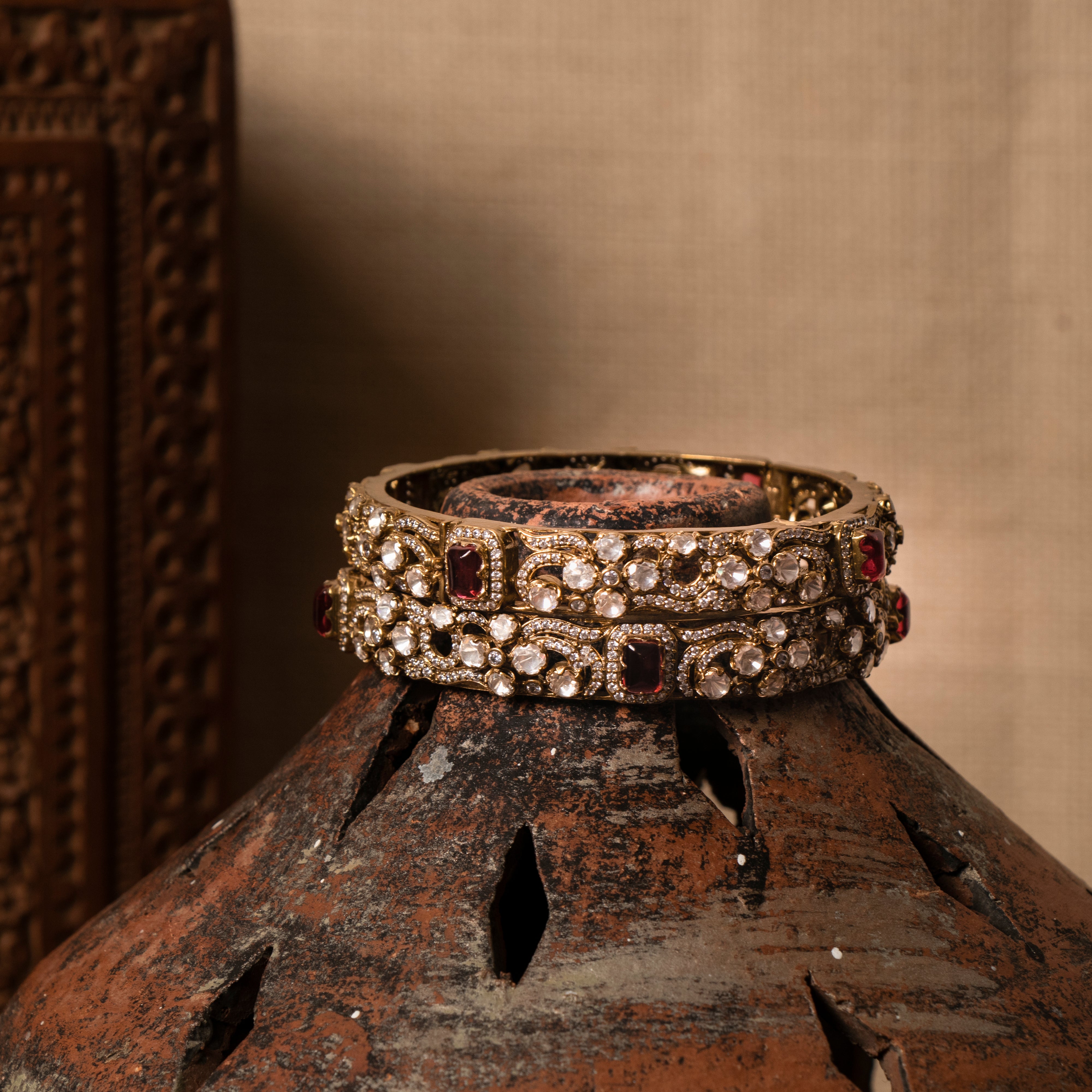 Ambrosial Polki Bangle (Single Piece)