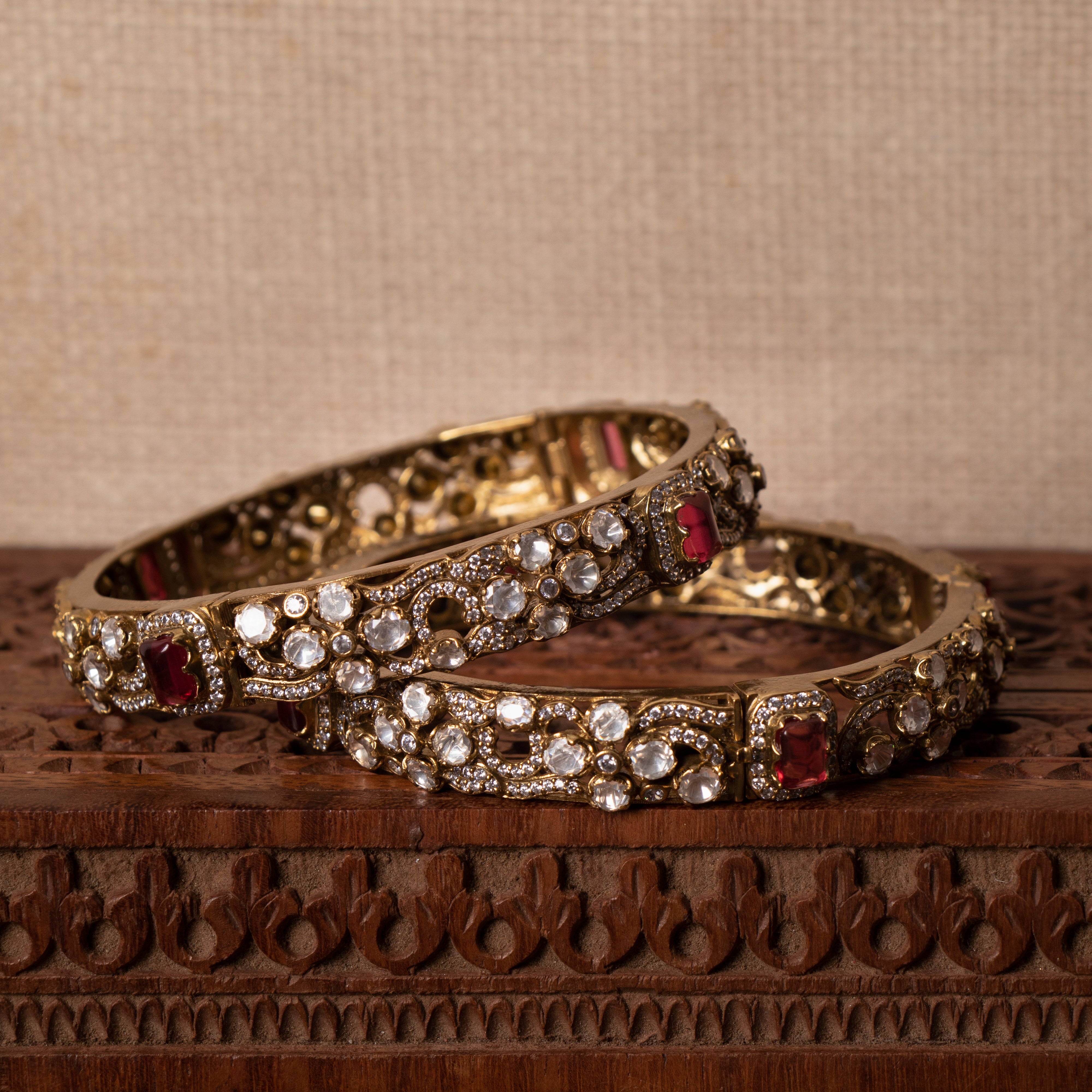 Ambrosial Polki Bangle (Single Piece)