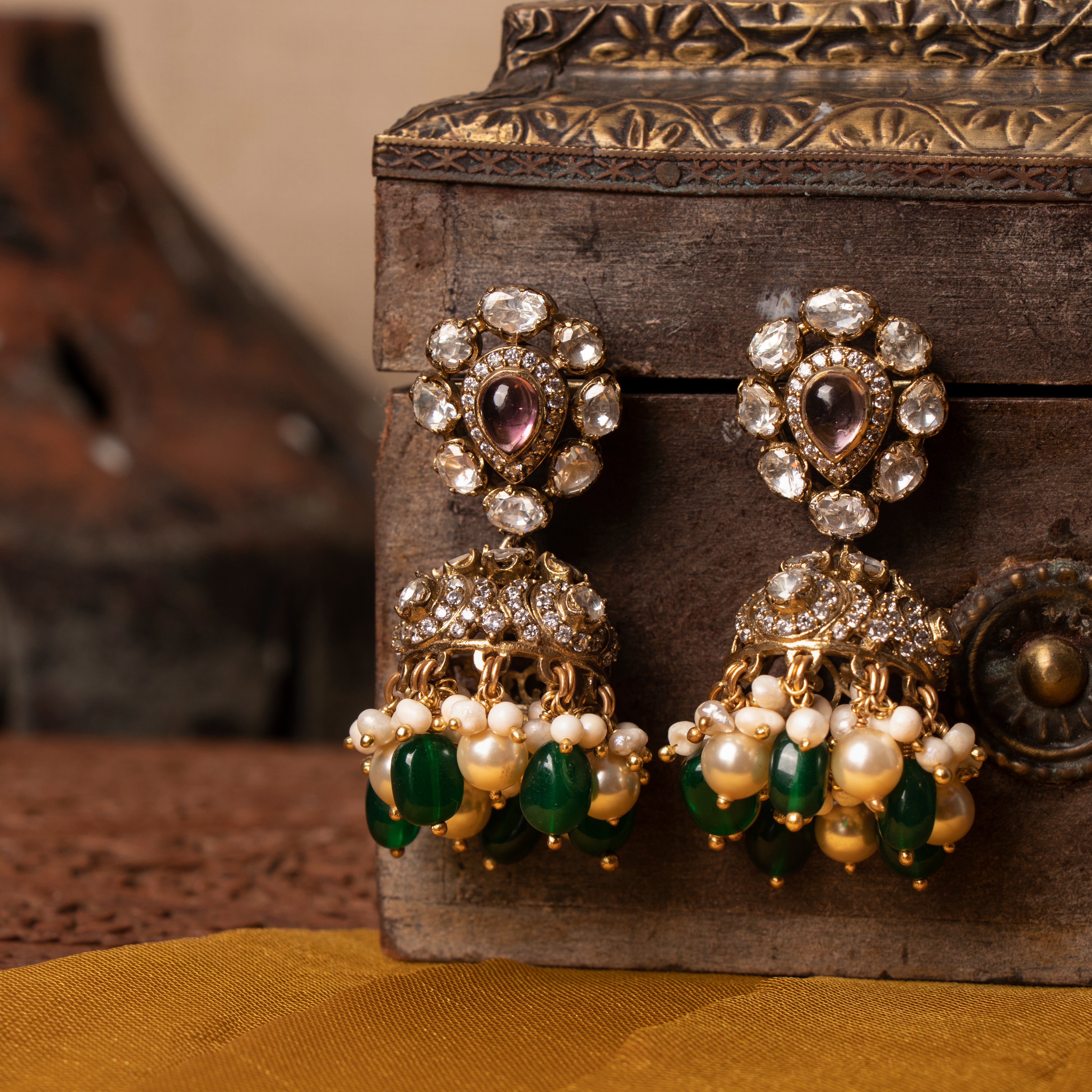 Deya Polki Jhumkas