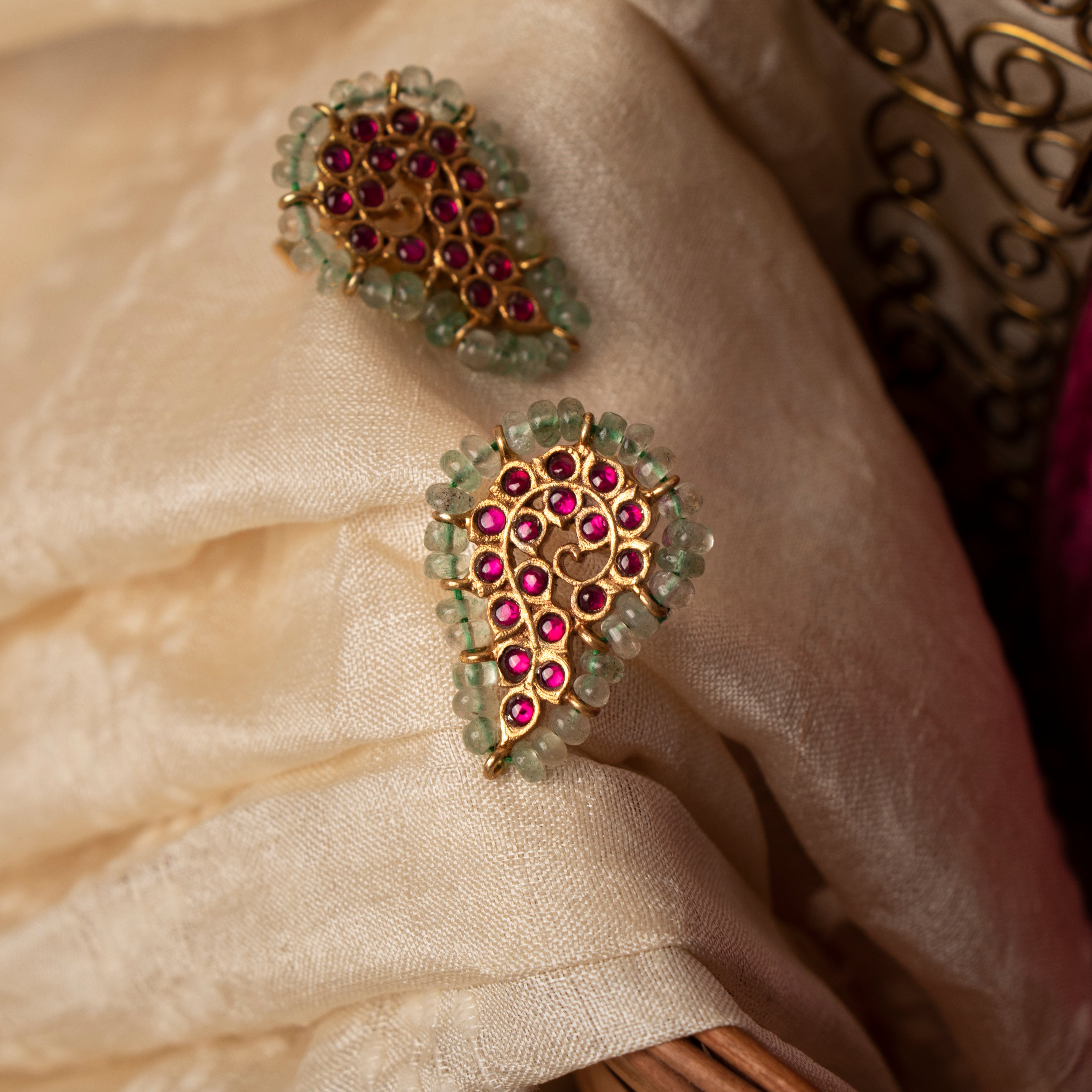 Royal Teardrop Kundan Studs