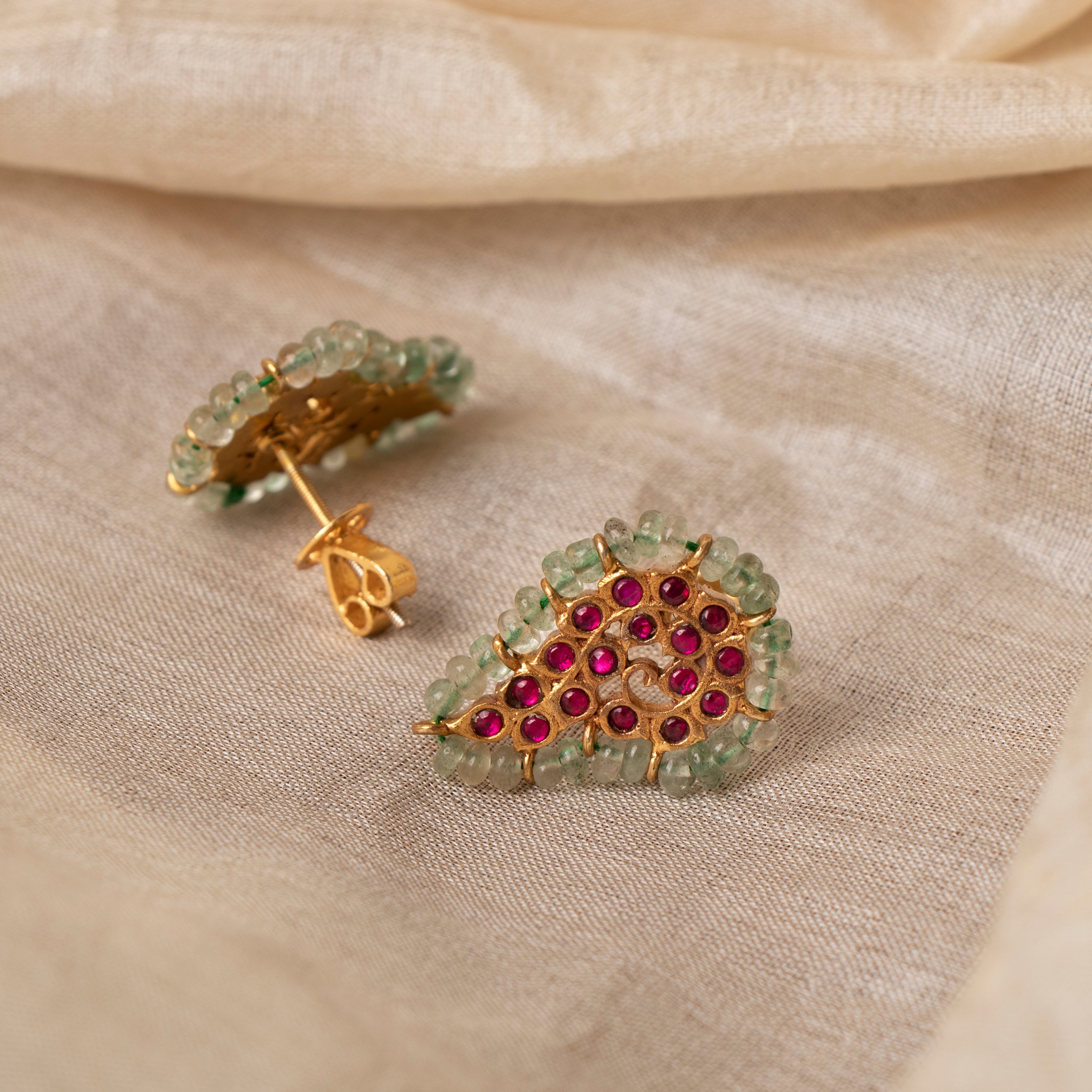 Royal Teardrop Kundan Studs