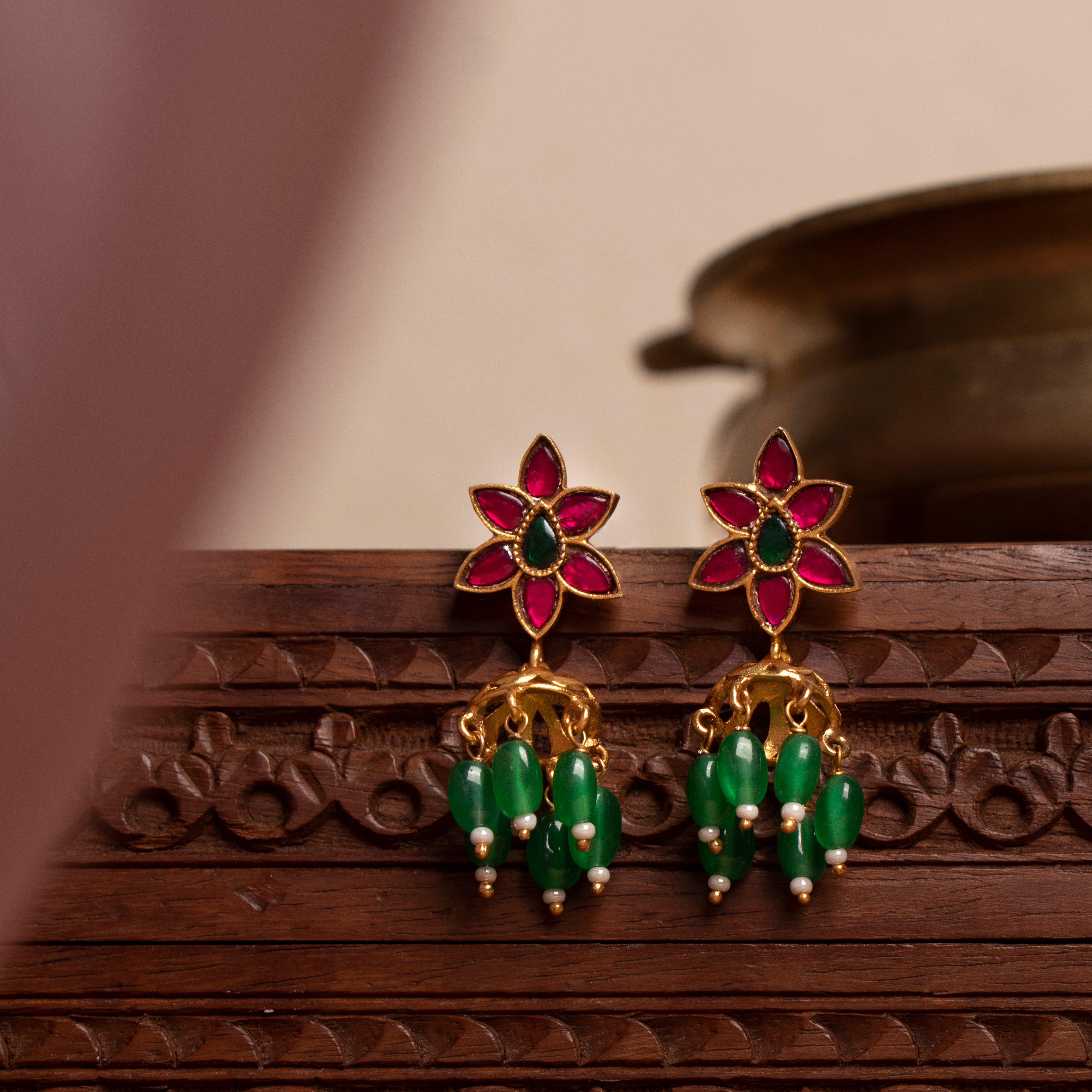 Lia Blossom Jhumkas