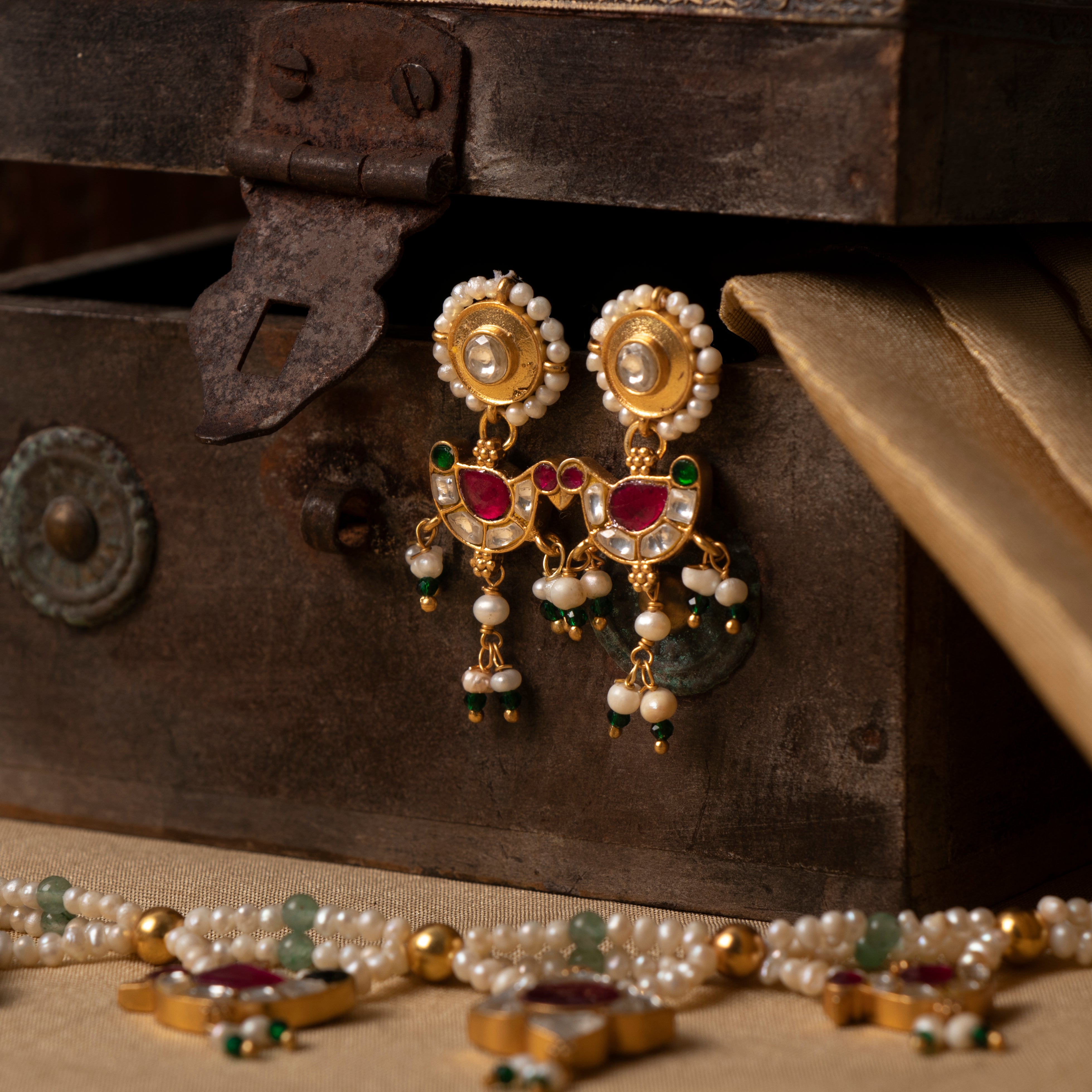 Aisha Kundan Earrings