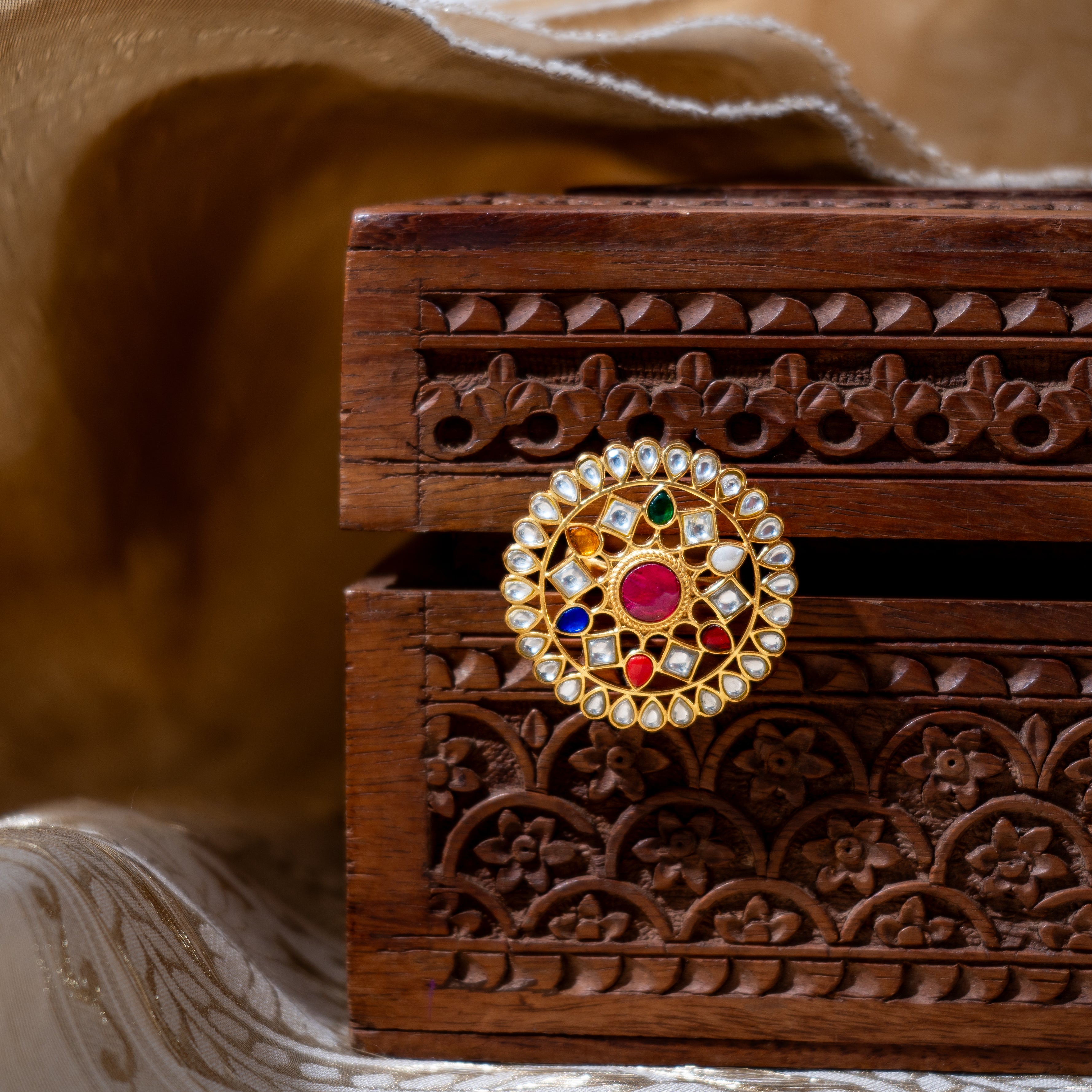 Nazakat Kundan Ring