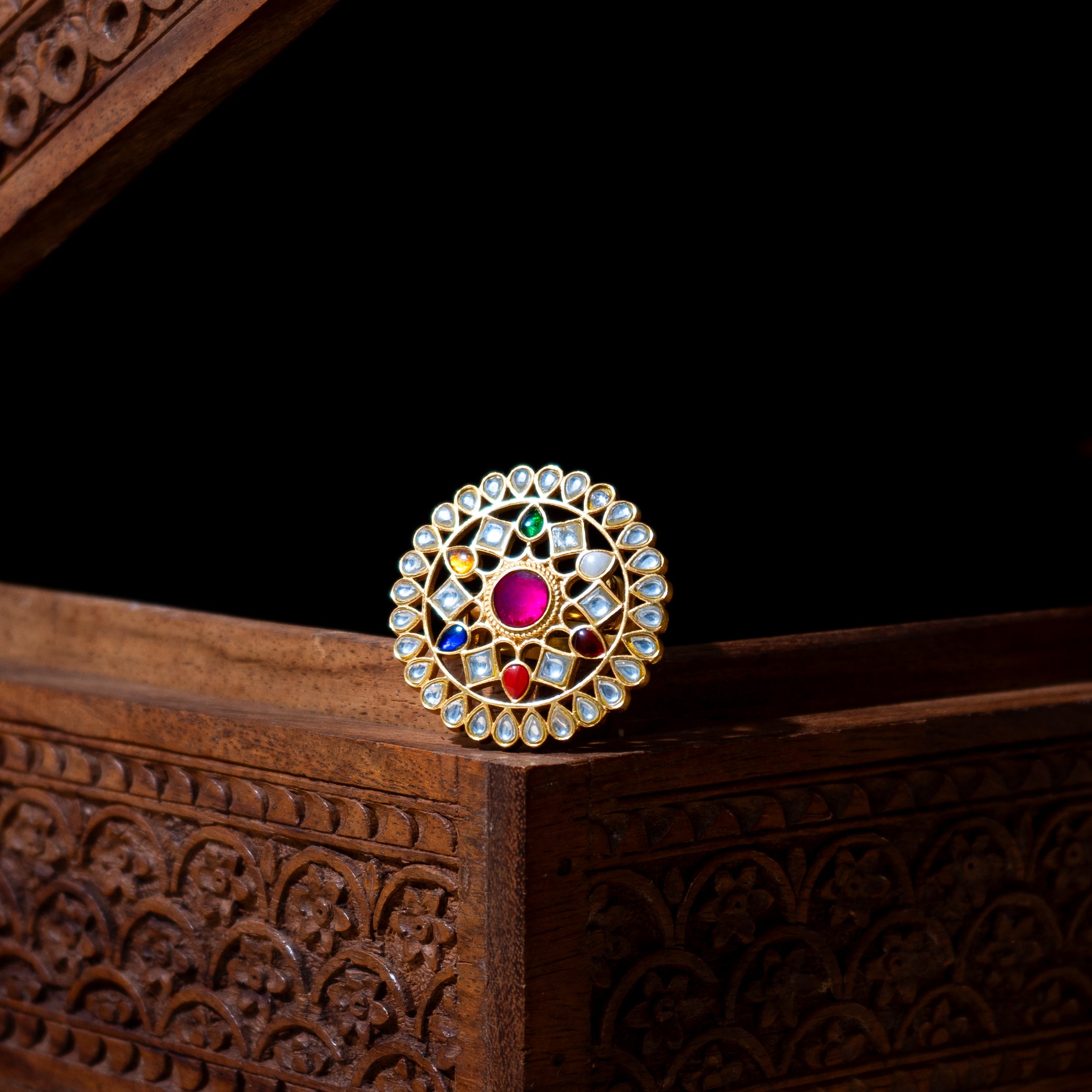 Nazakat Kundan Ring