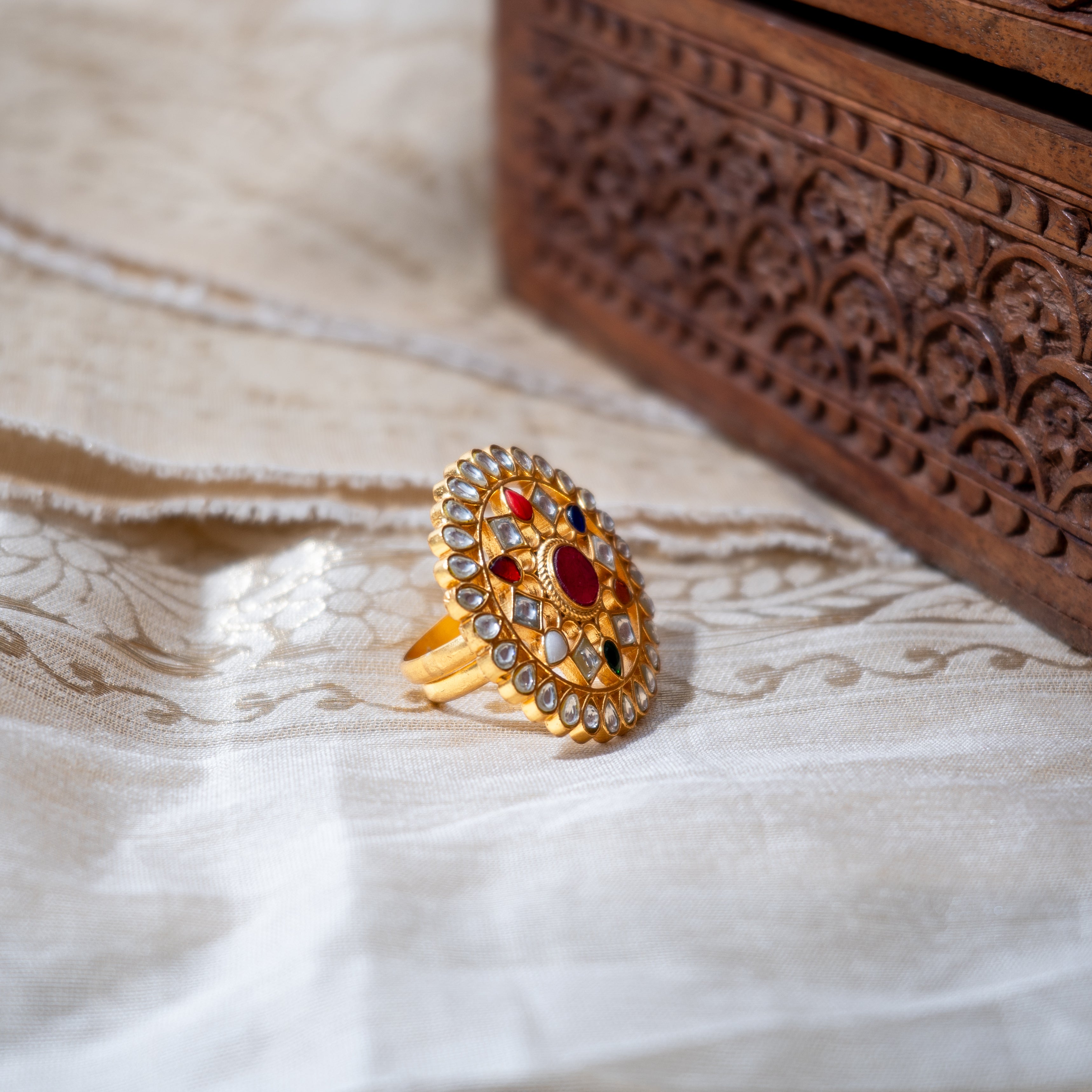 Nazakat Kundan Ring