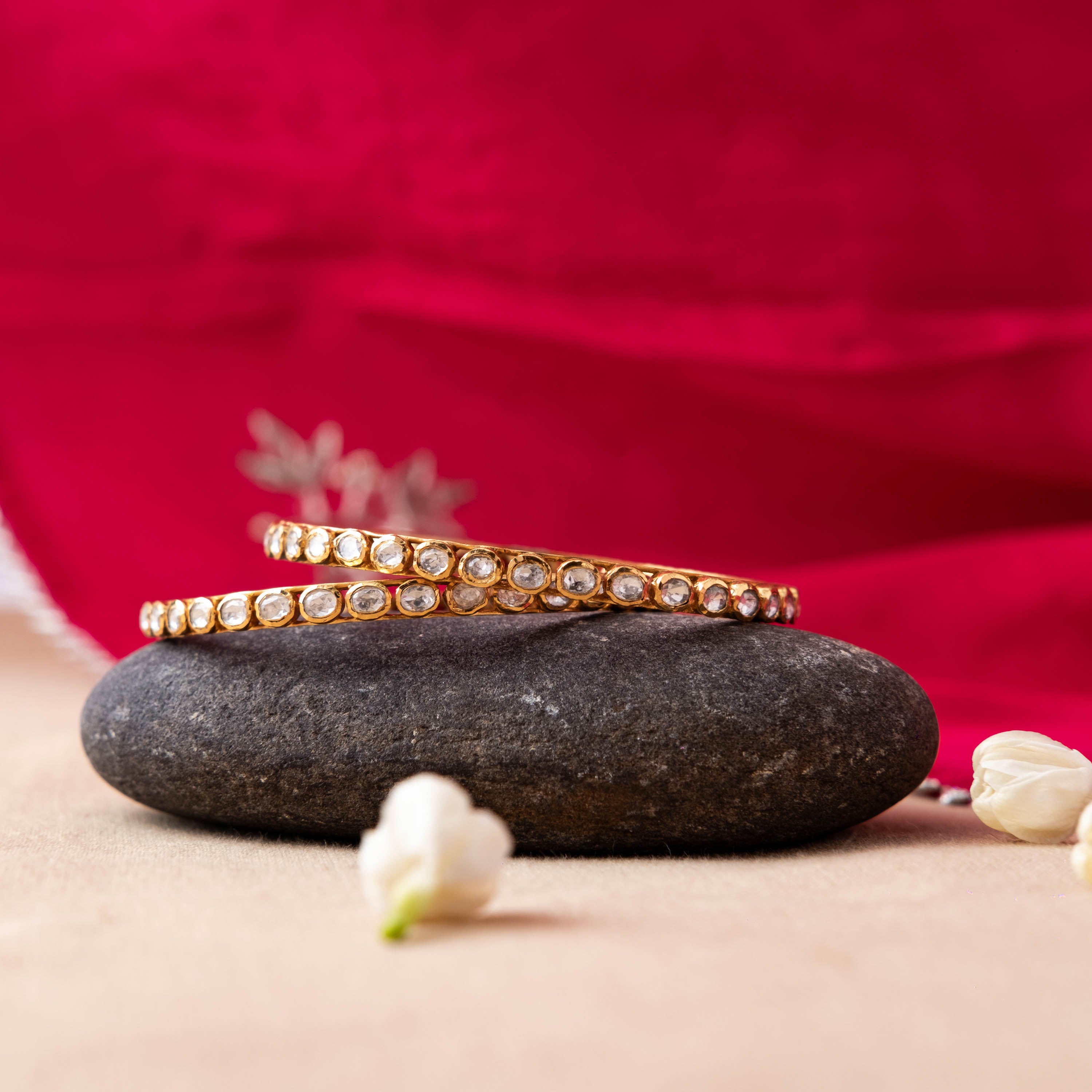 Mridula Polki Bangle (Single Piece)