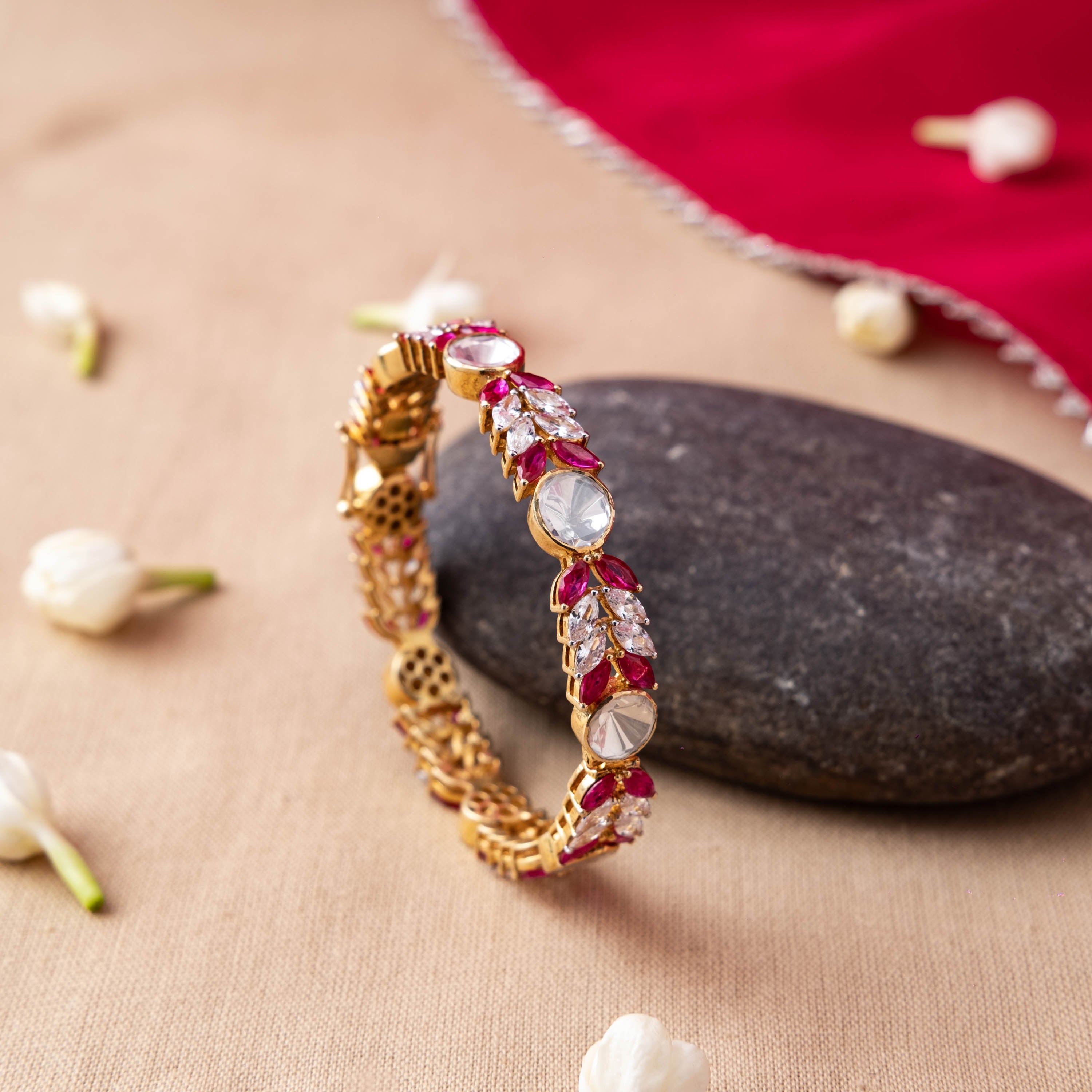Shyamali Polki Bangle (Single Piece)