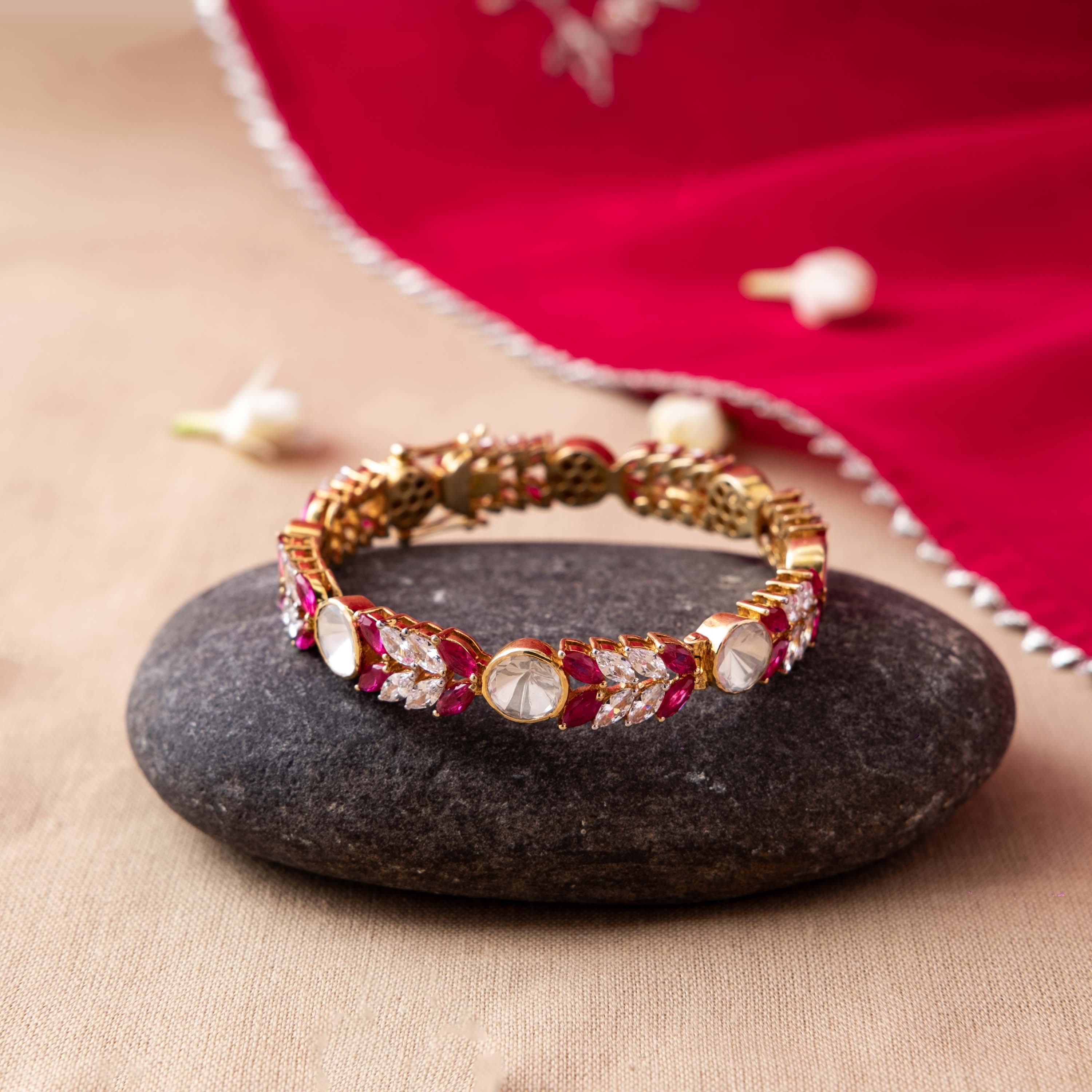 Shyamali Polki Bangle (Single Piece)